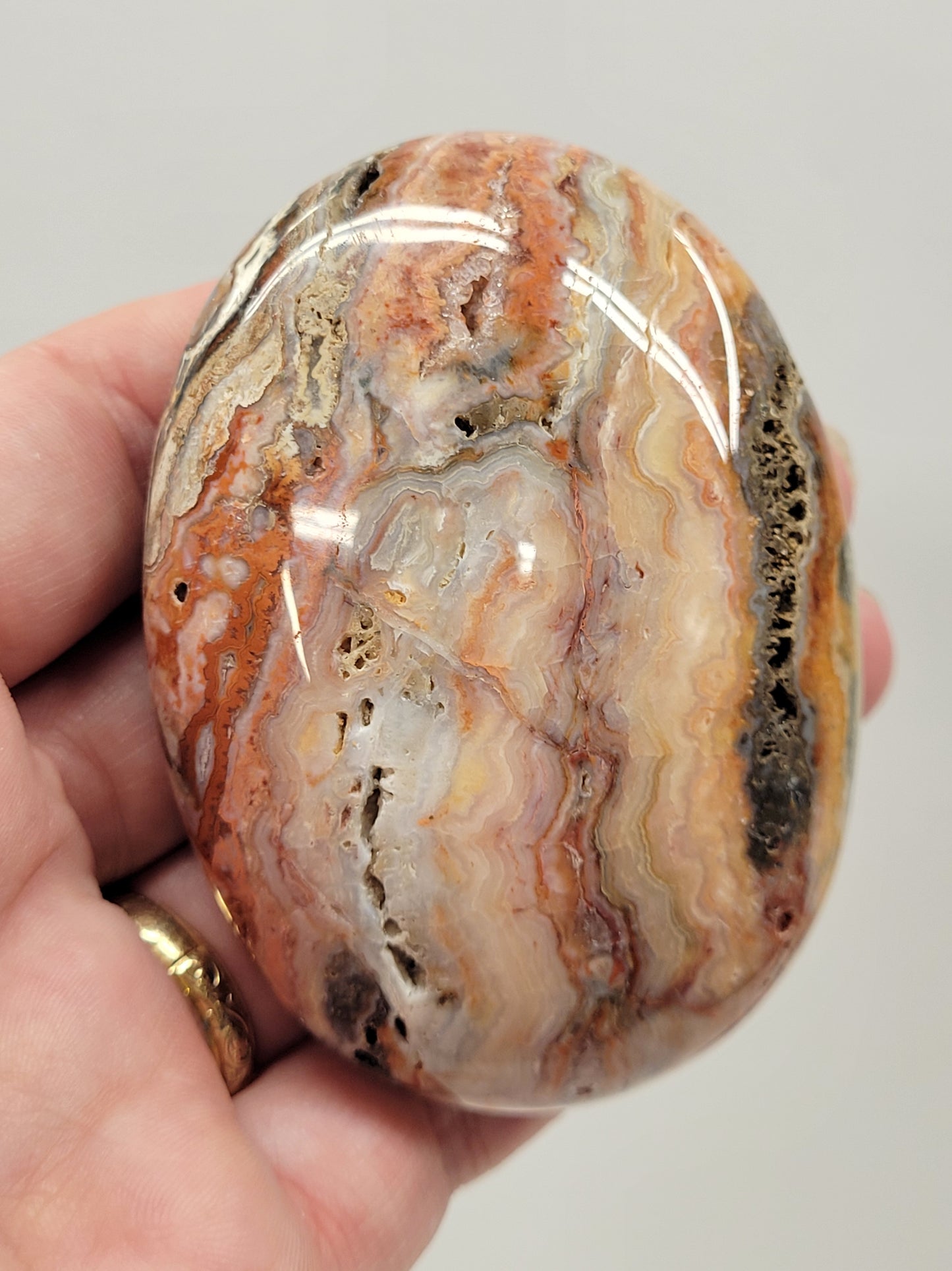 Palm - Pink Crazy Lace Agate
