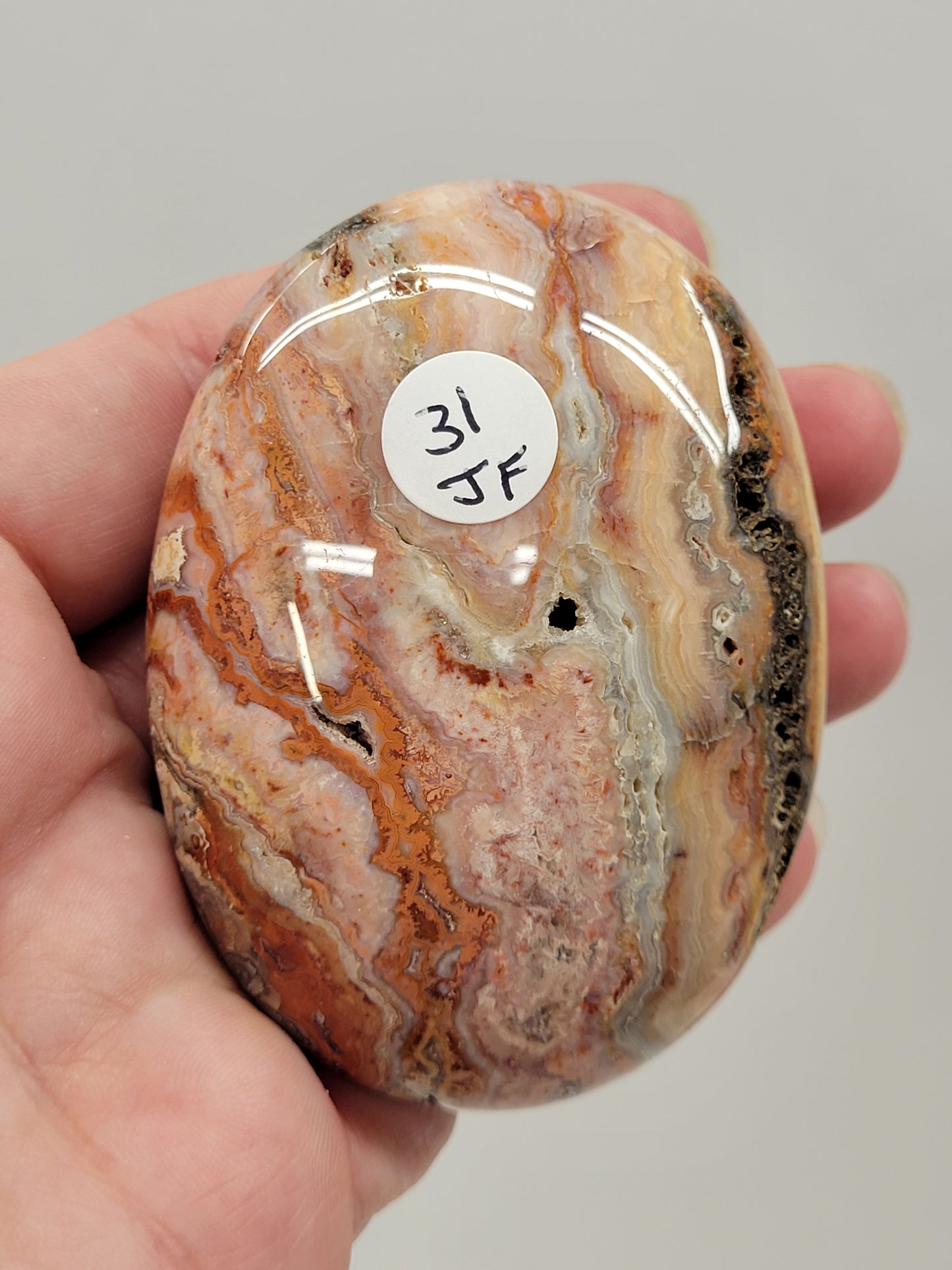Palm - Pink Crazy Lace Agate