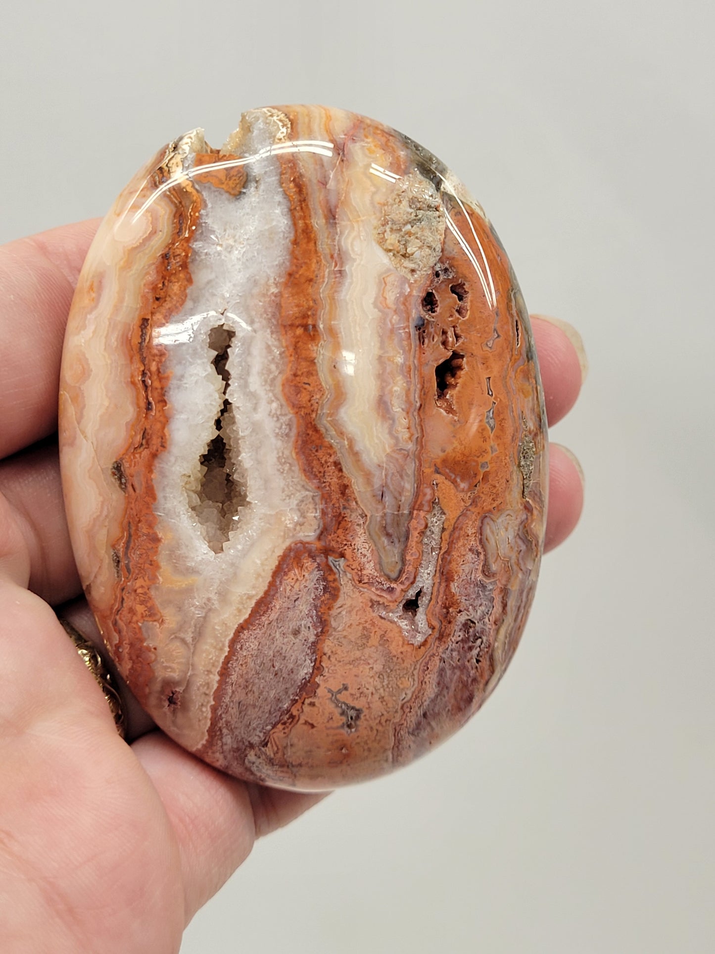 Palm - Pink Crazy Lace Agate