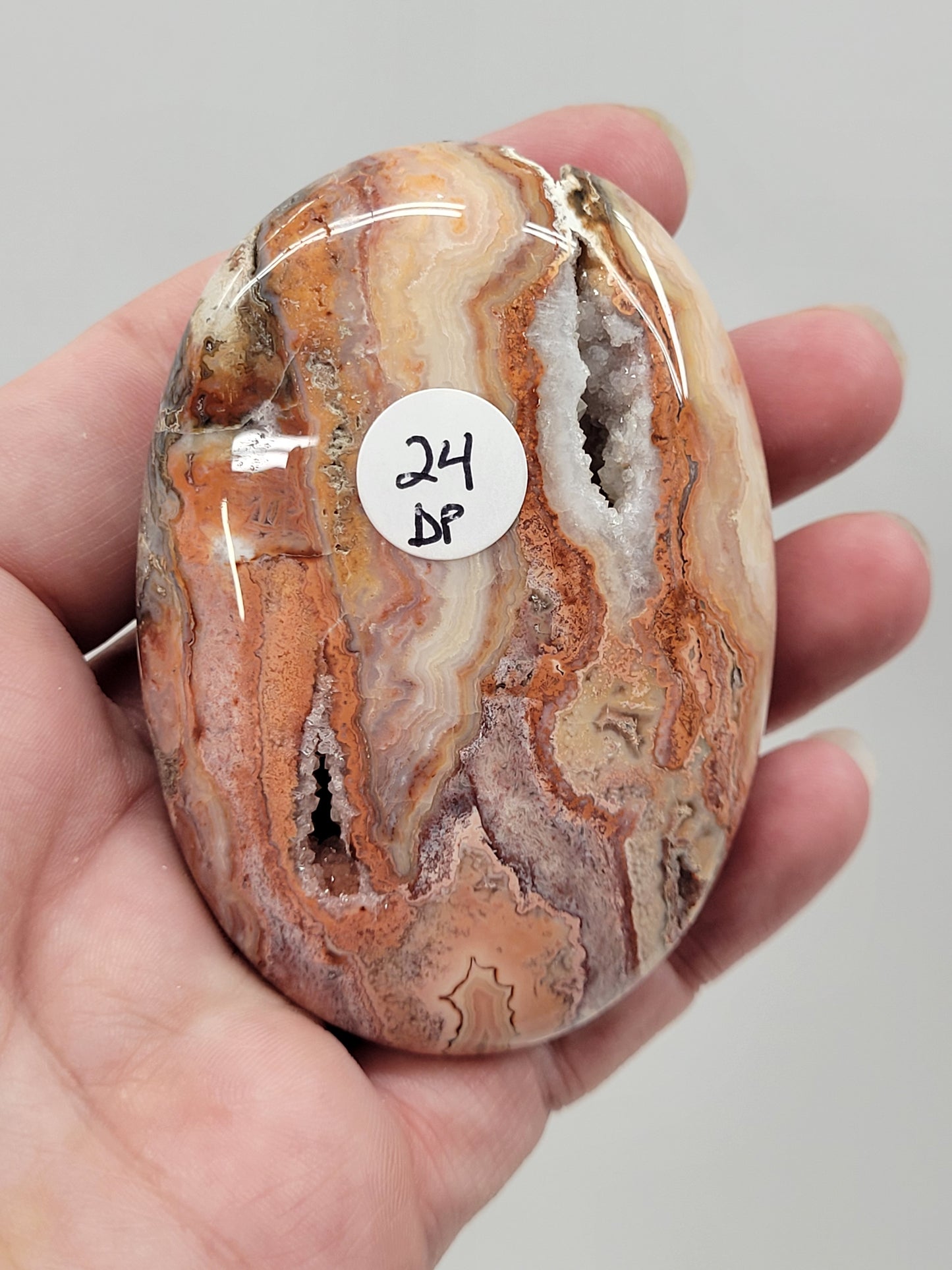 Palm - Pink Crazy Lace Agate