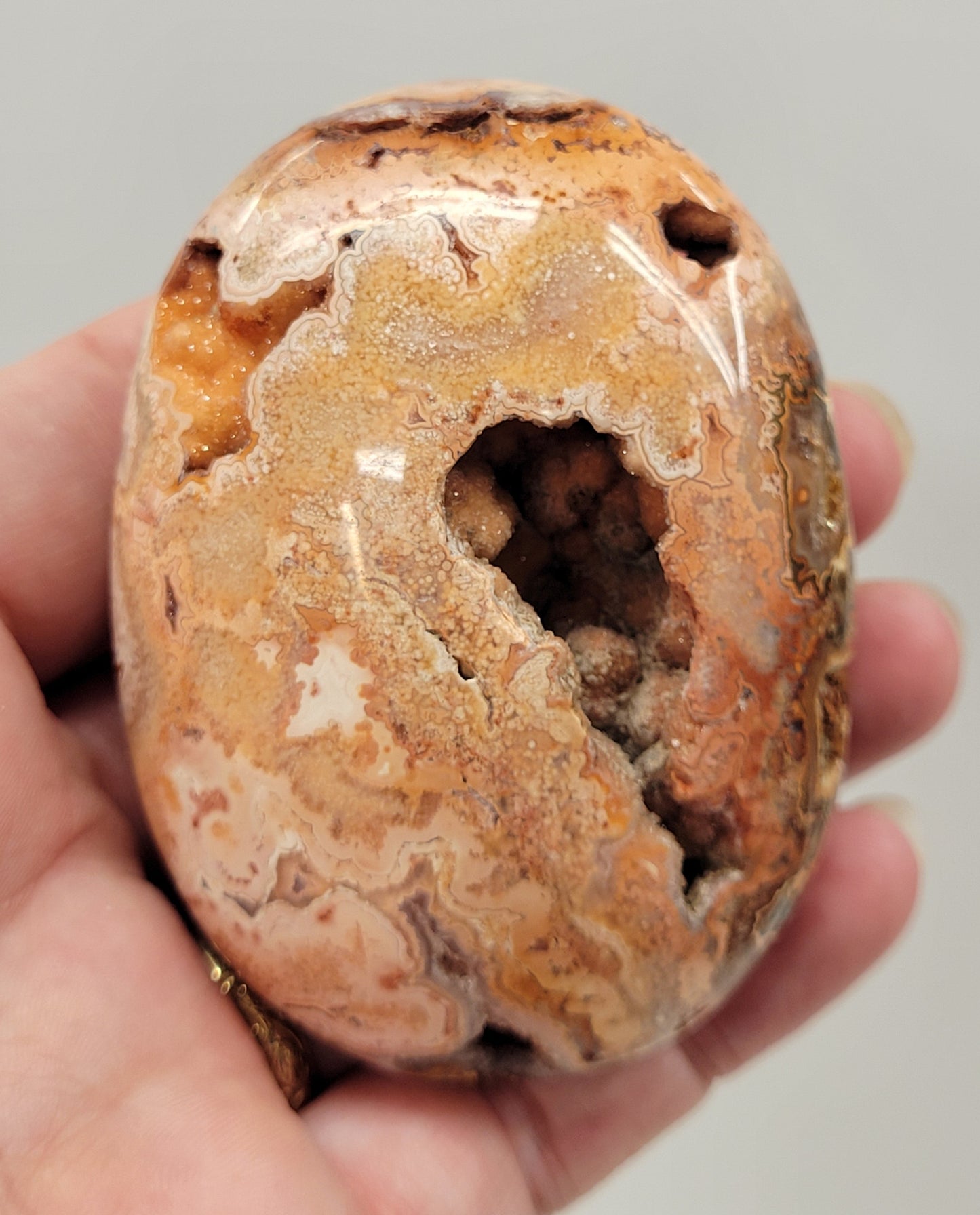 Palm - Pink Crazy Lace Agate