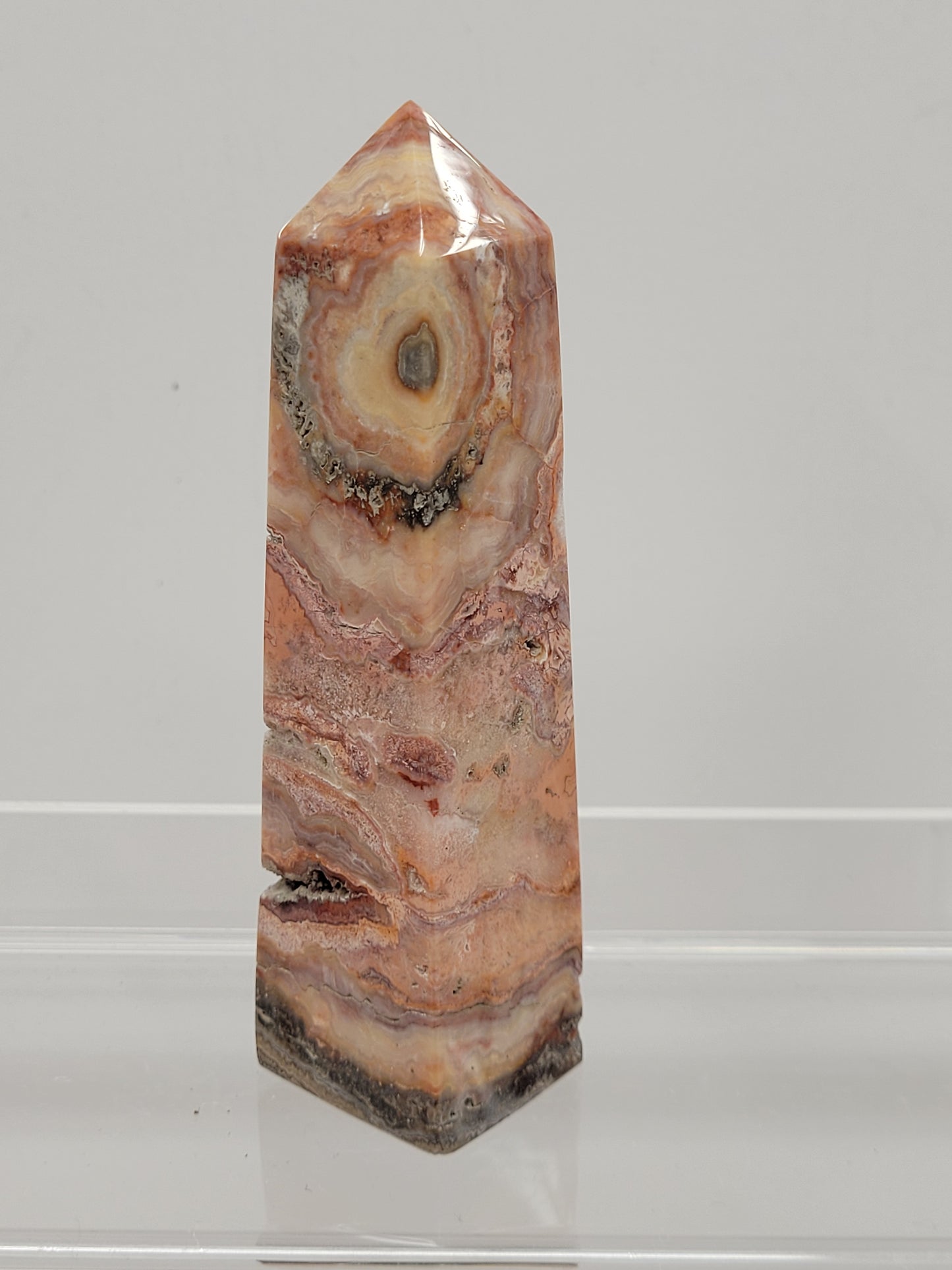 Pink Crazy Lace Agate tower