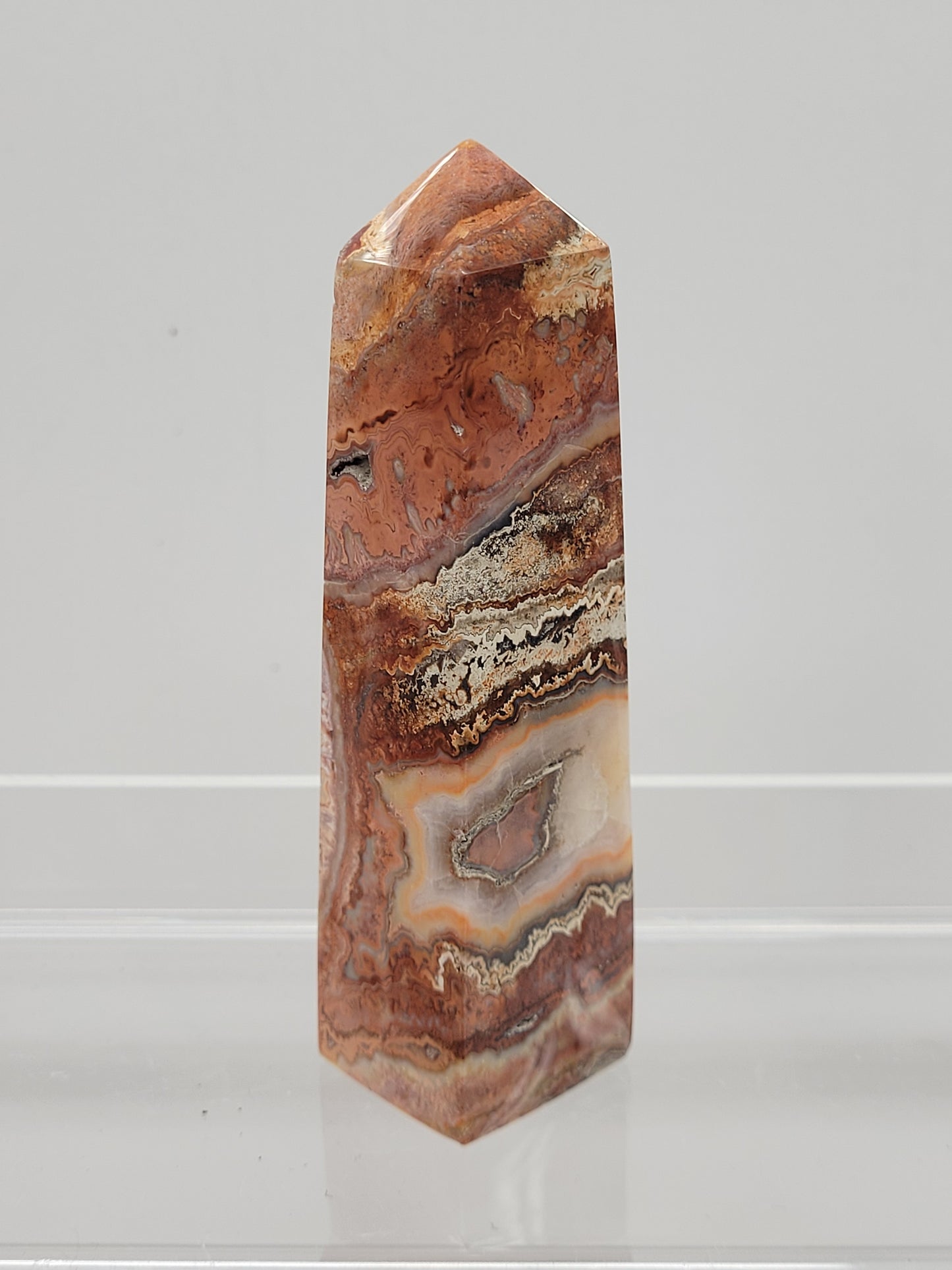 Pink Crazy Lace Agate tower