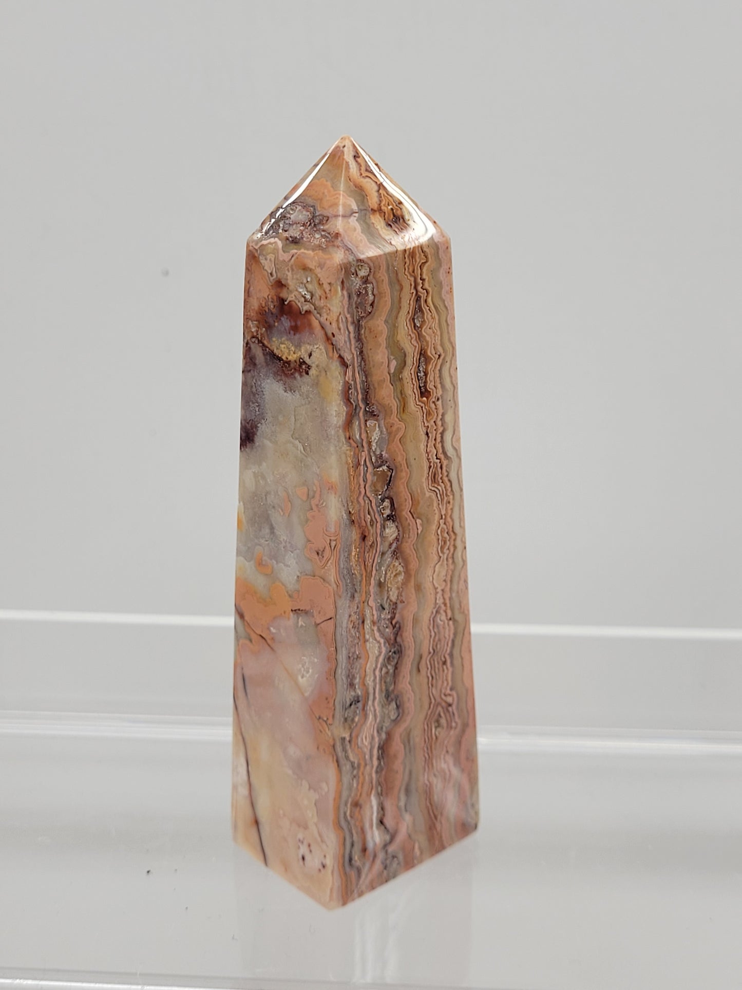Pink Crazy Lace Agate tower