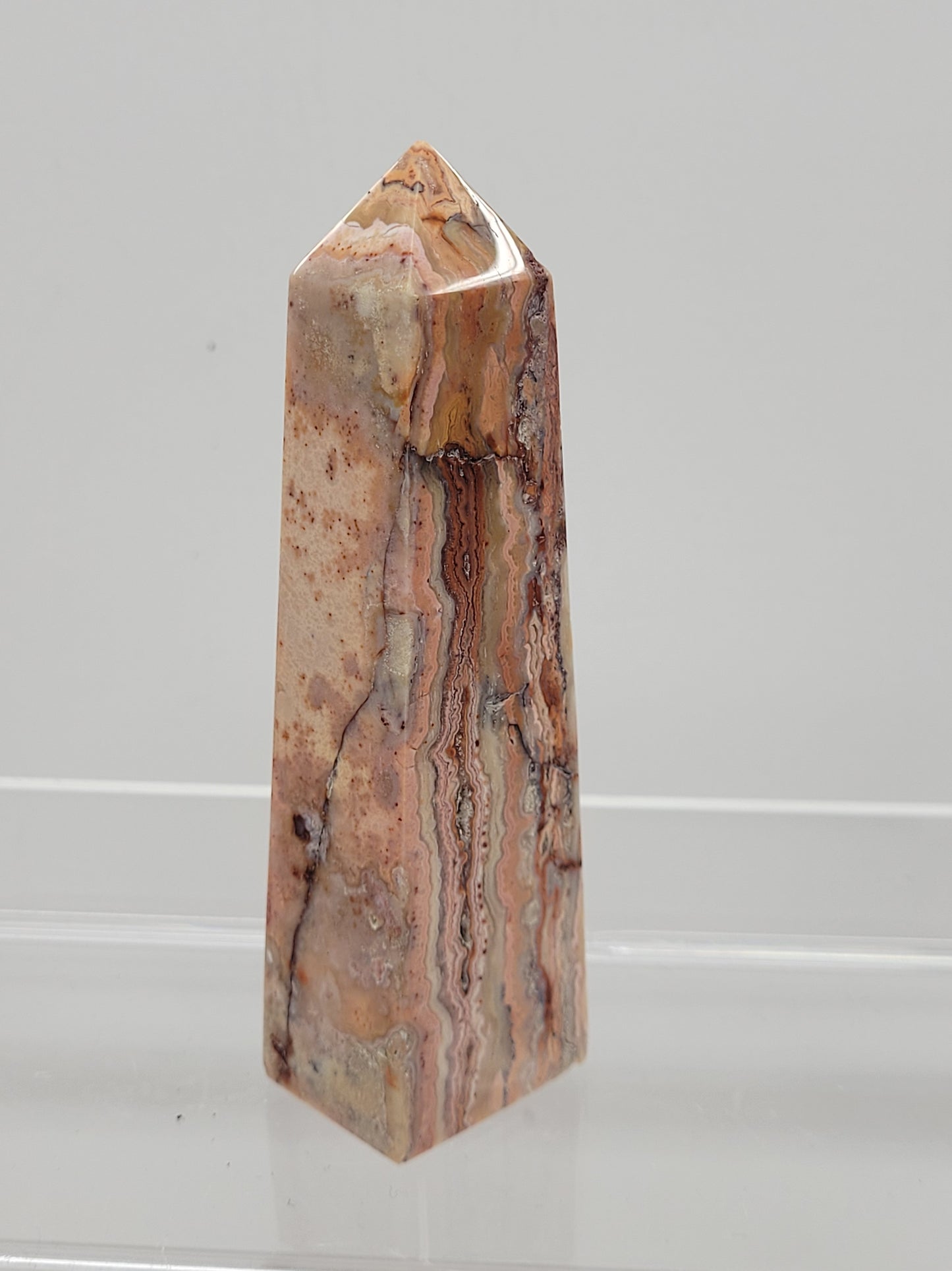 Pink Crazy Lace Agate tower