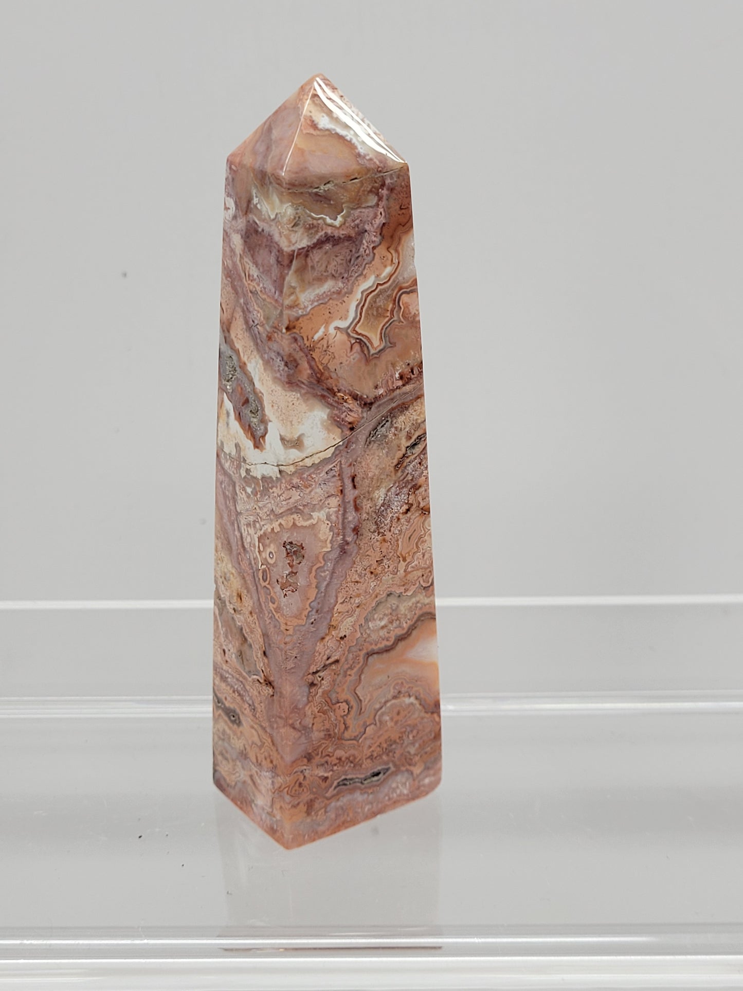 Pink Crazy Lace Agate tower