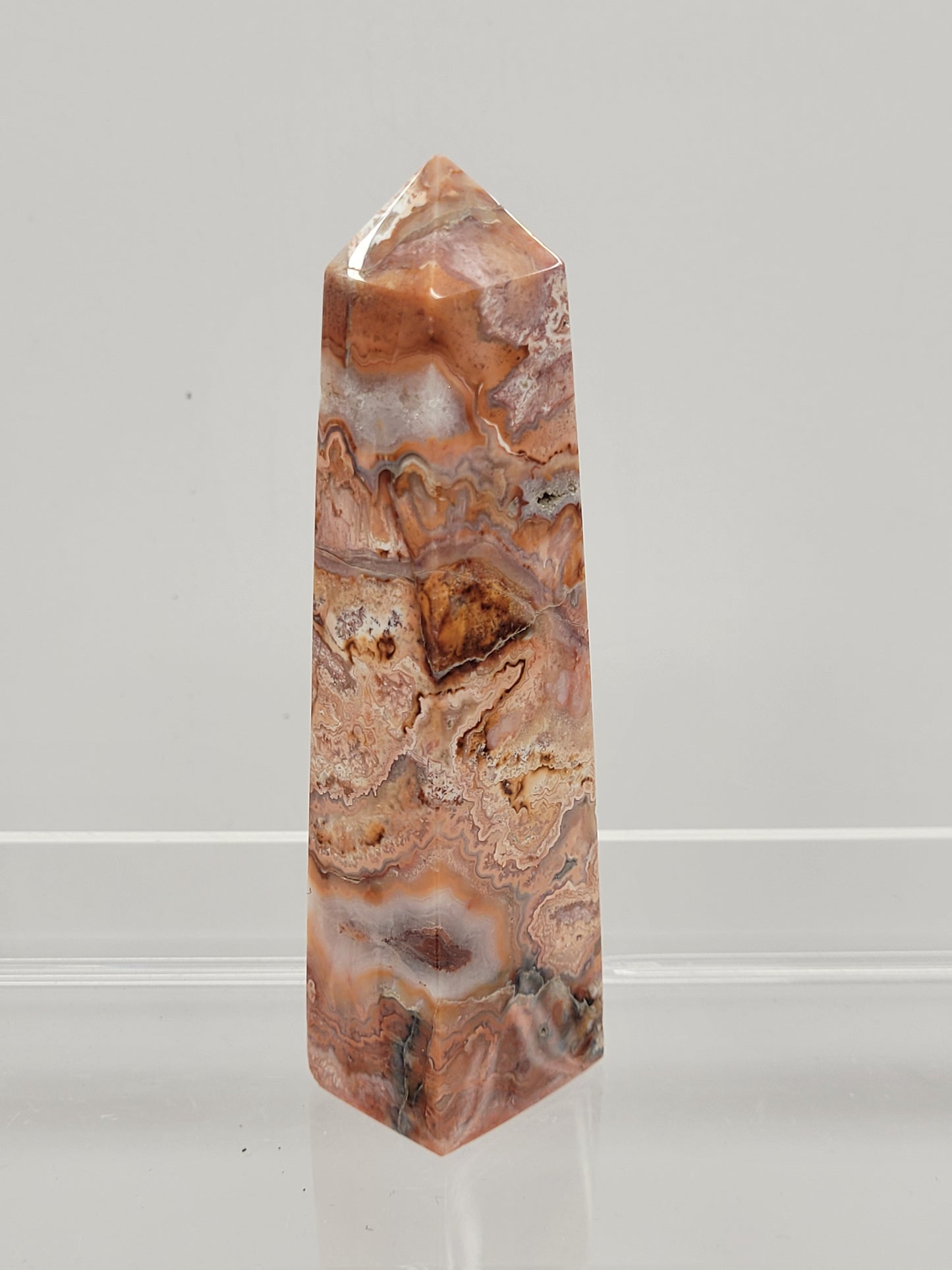 Pink Crazy Lace Agate tower