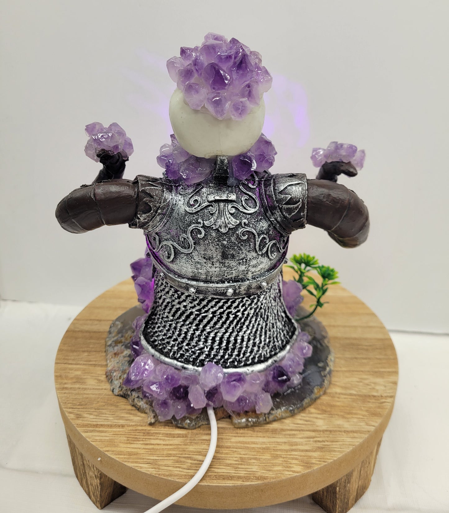 Decorative Viking skull w/ Amethyst pieces