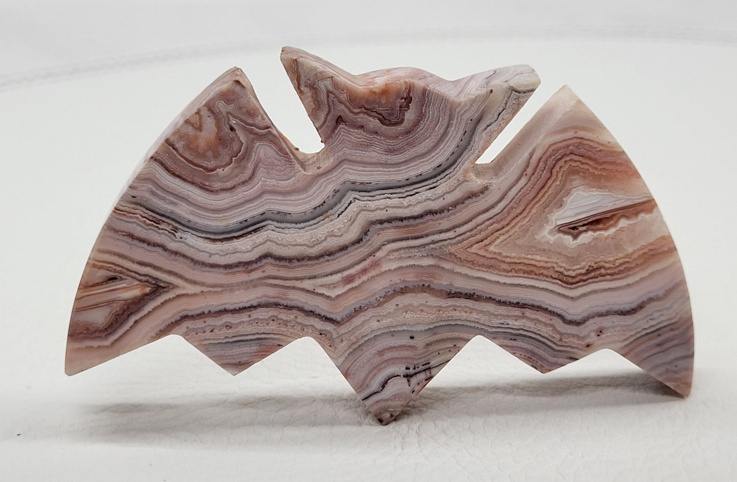 Bat - Pink Crazy Lace Agate