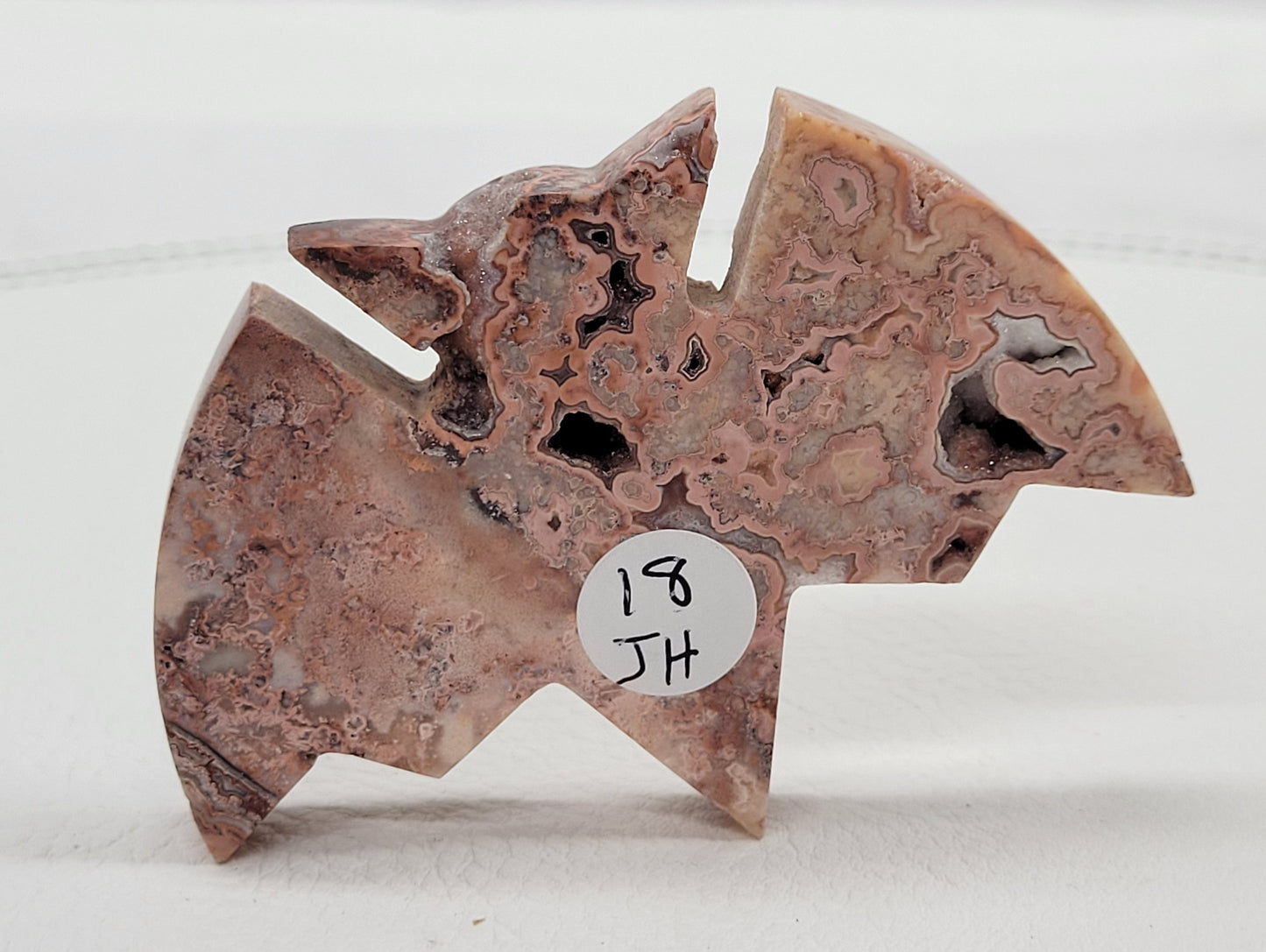 Bat - Pink Crazy Lace Agate