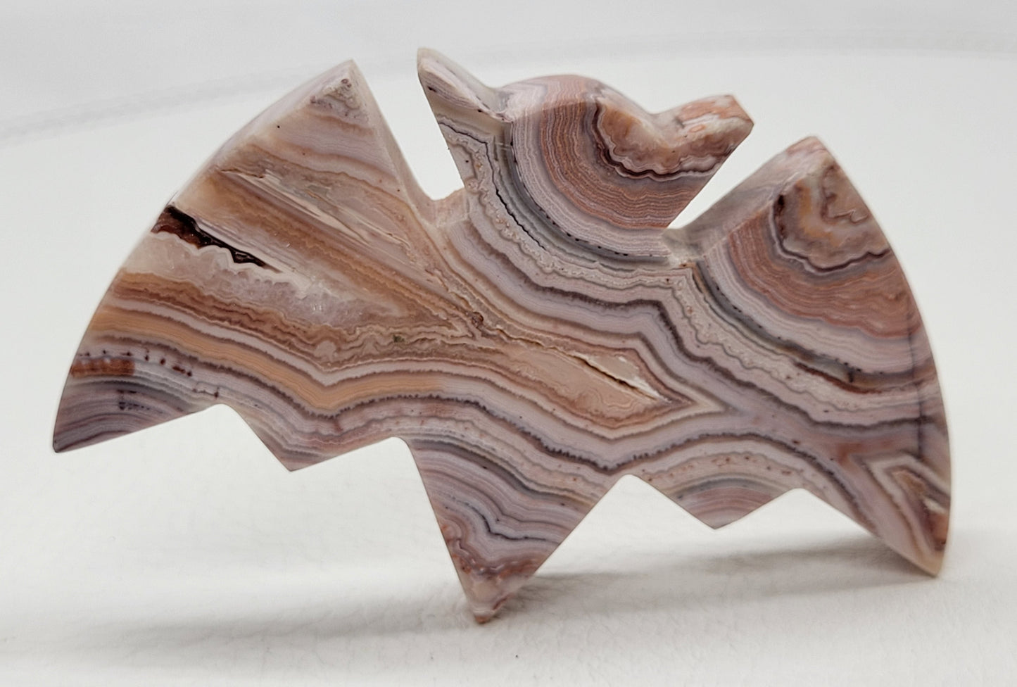 Bat - Pink Crazy Lace Agate