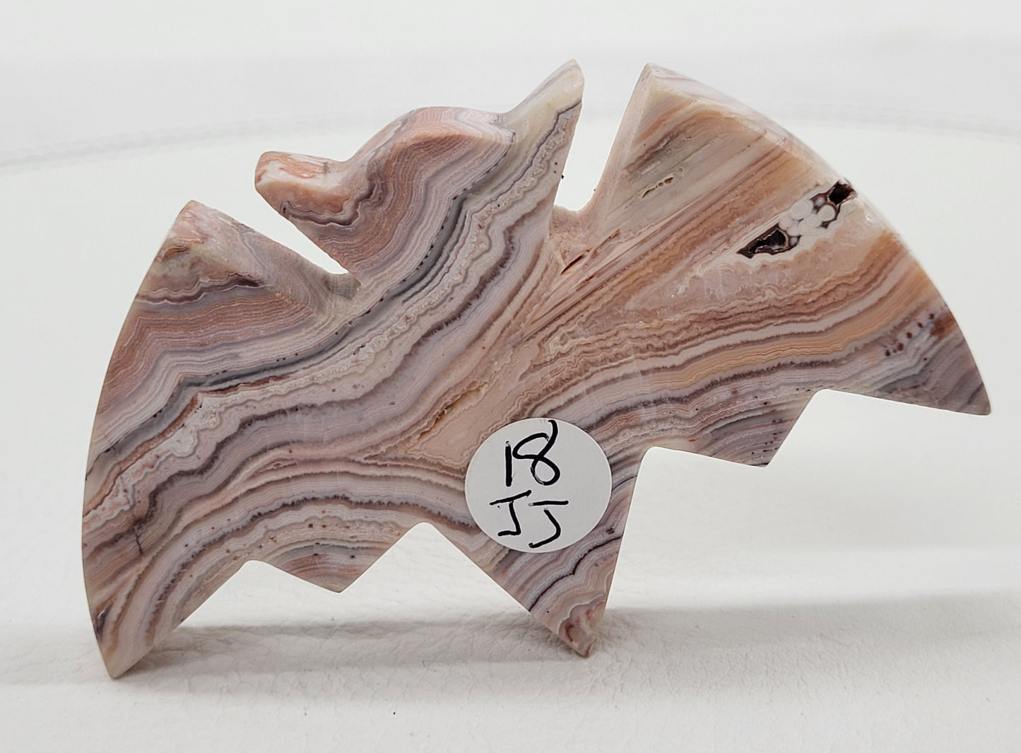 Bat - Pink Crazy Lace Agate