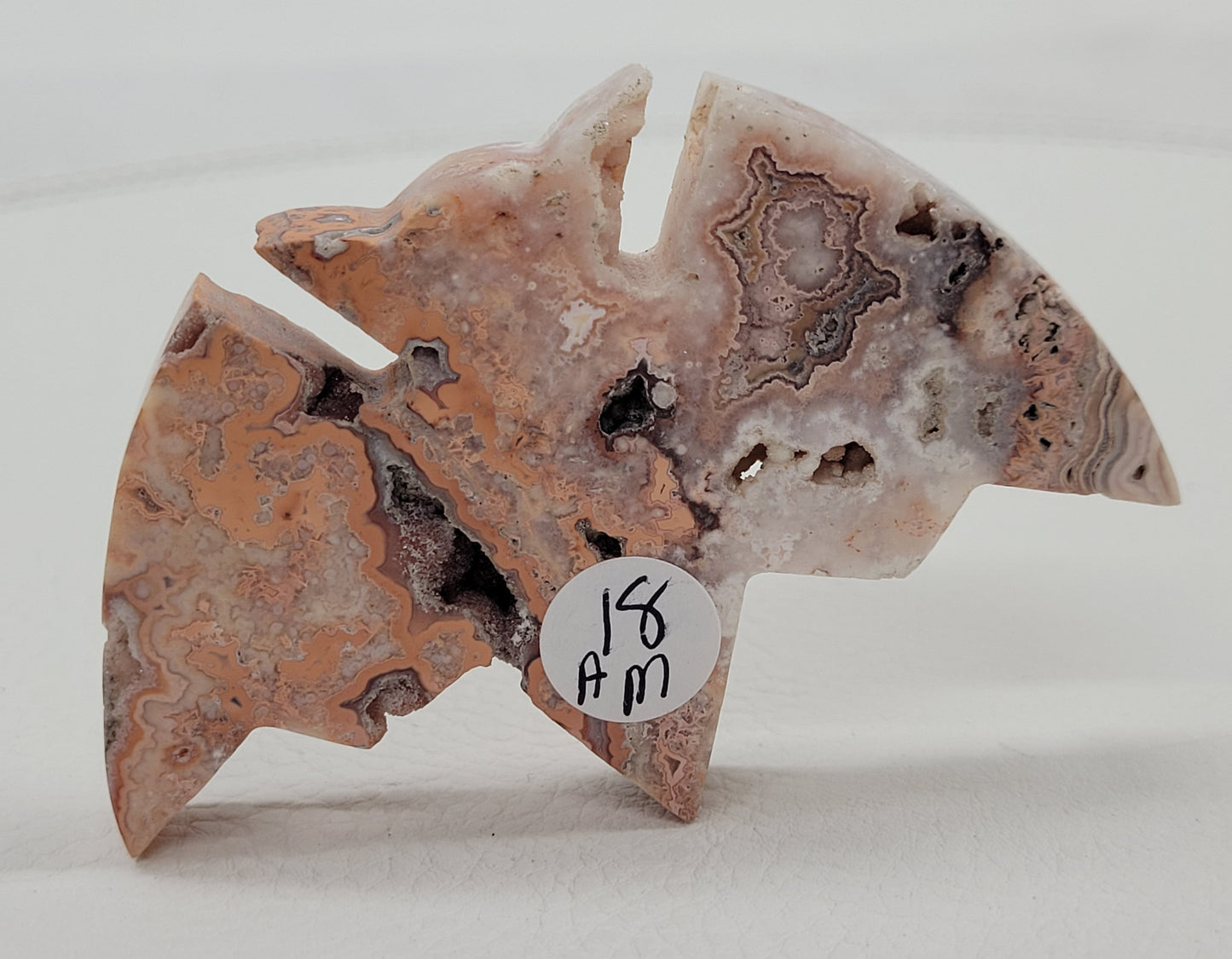 Bat - Pink Crazy Lace Agate