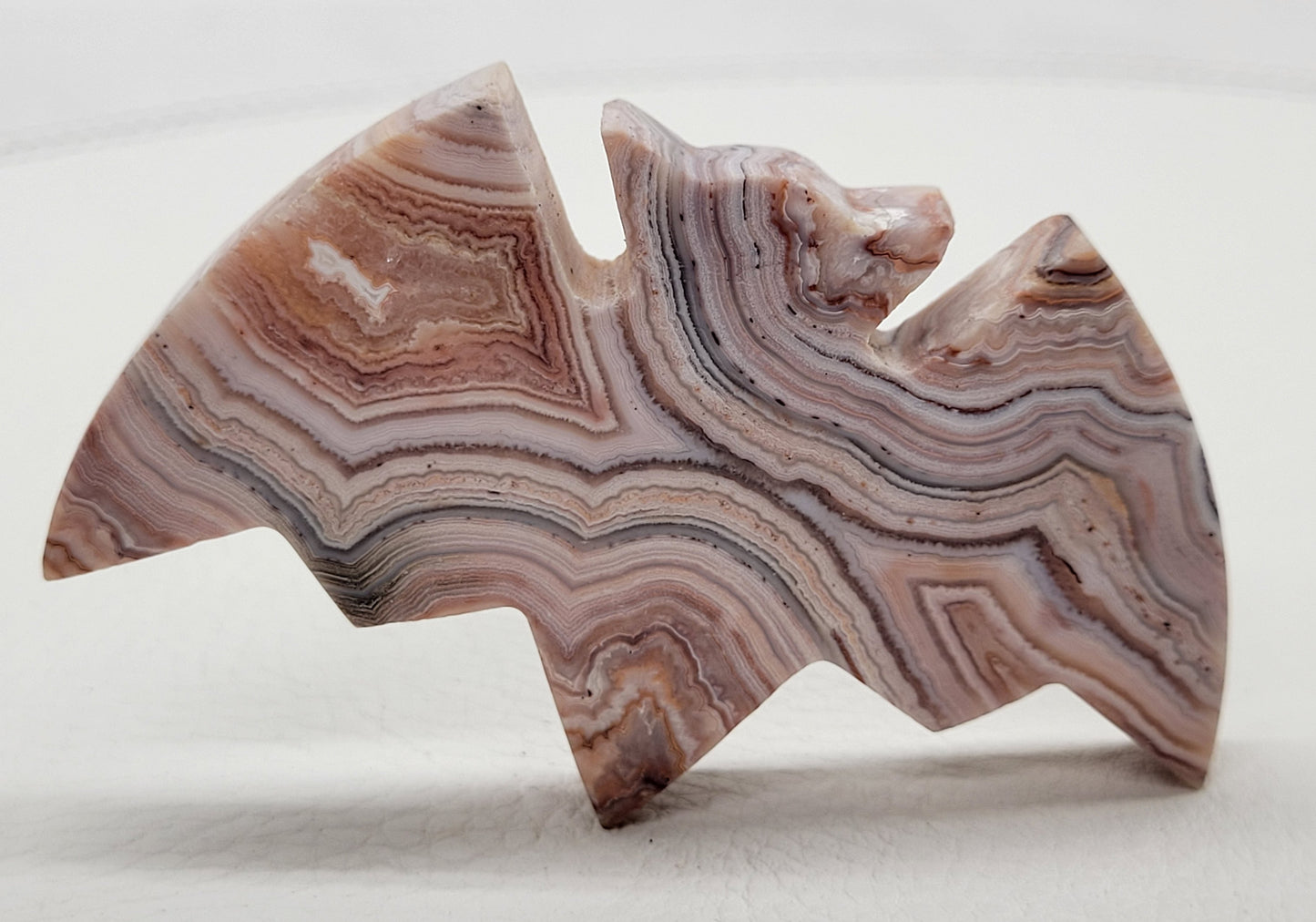Bat - Pink Crazy Lace Agate