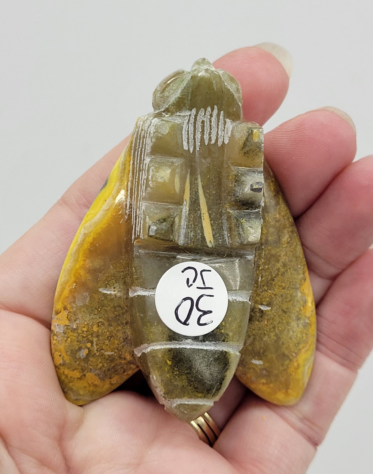 Bumblebee Jasper bee carving