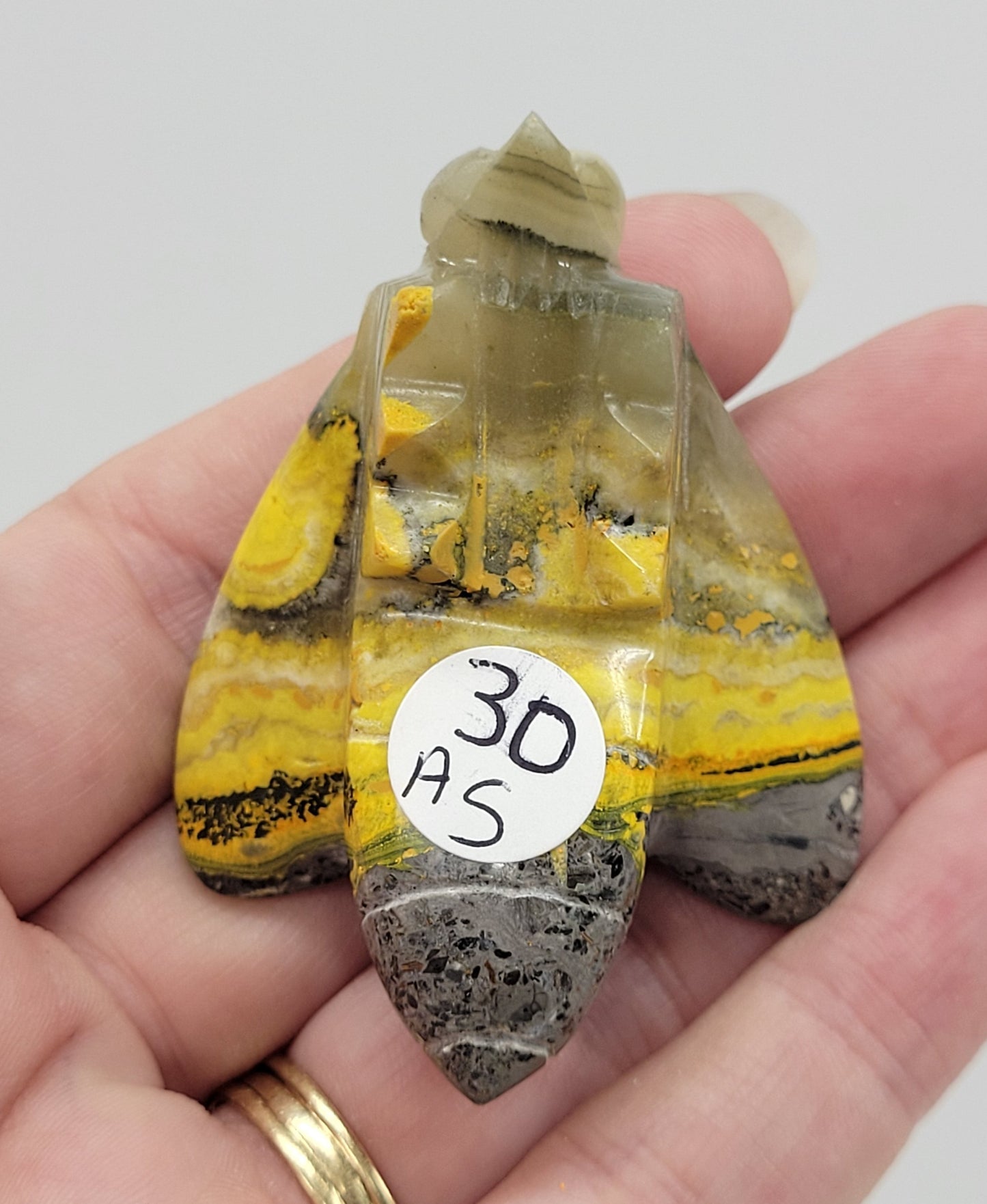 Bumblebee Jasper bee carving