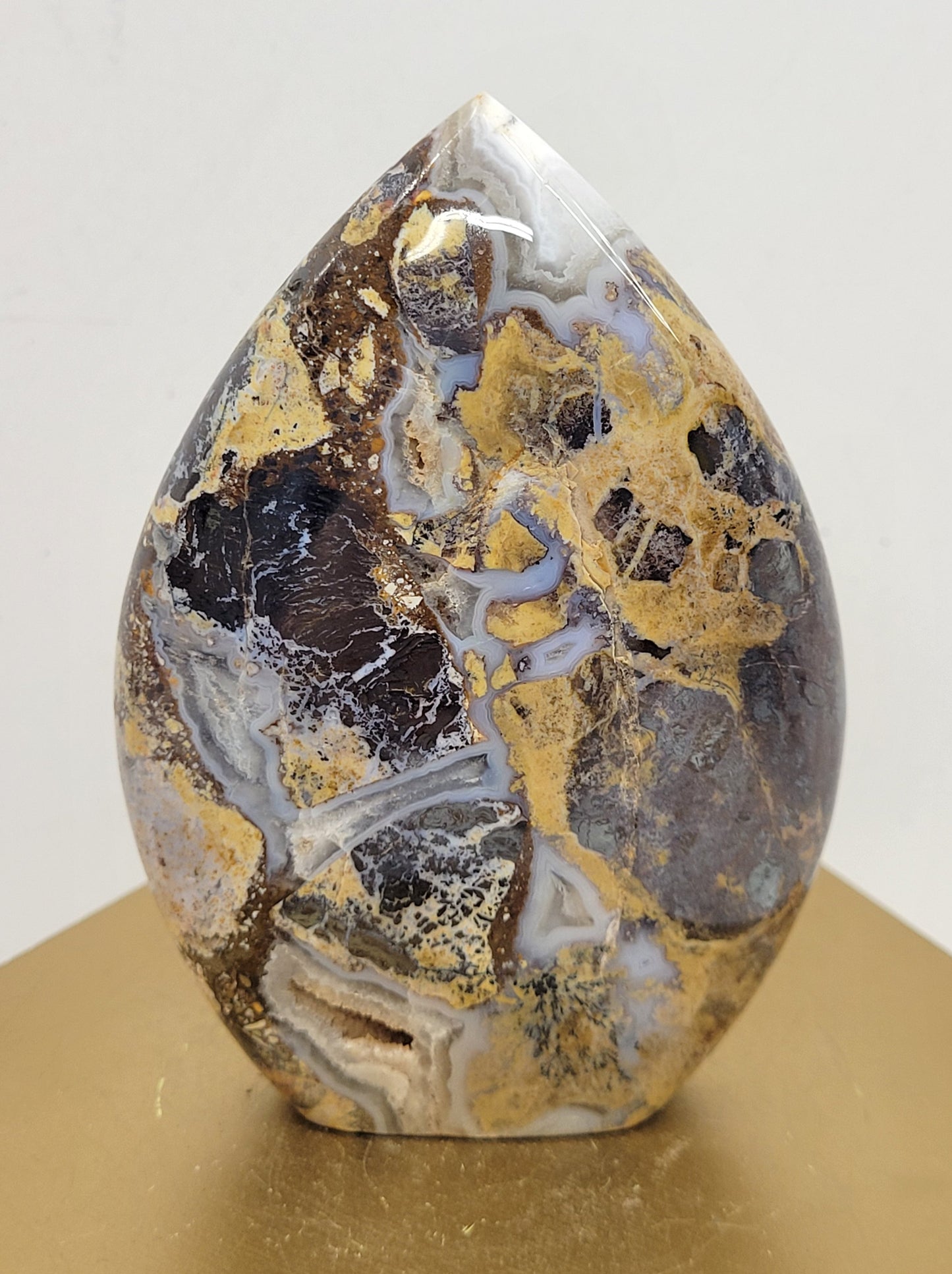 Brecciated Jasper teardrop flame