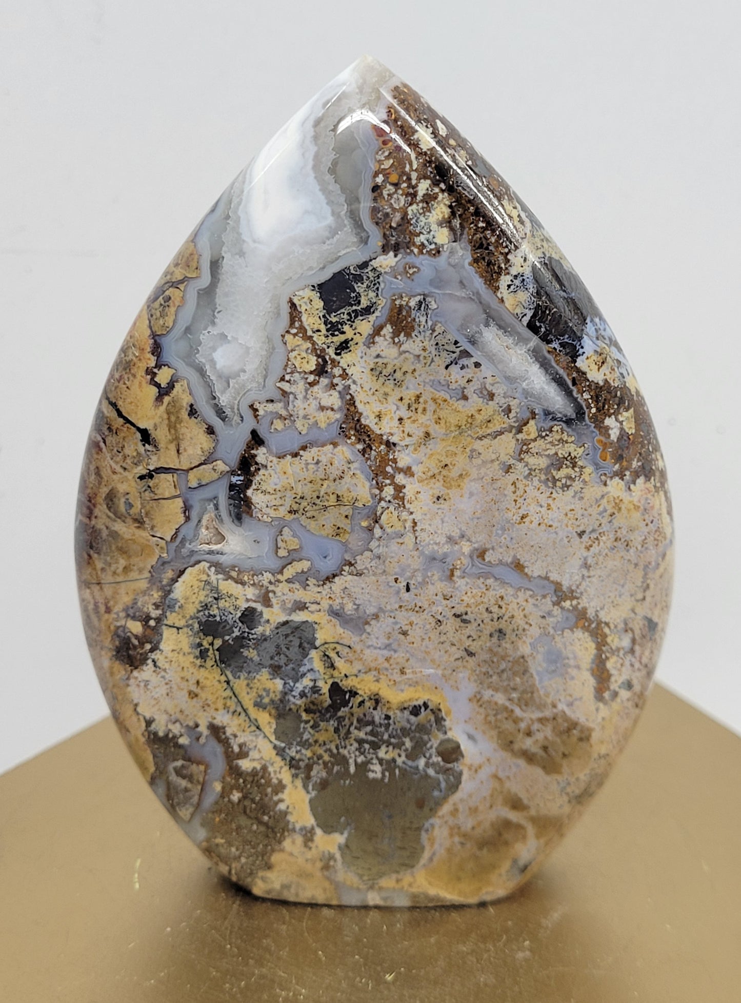 Brecciated Jasper teardrop flame