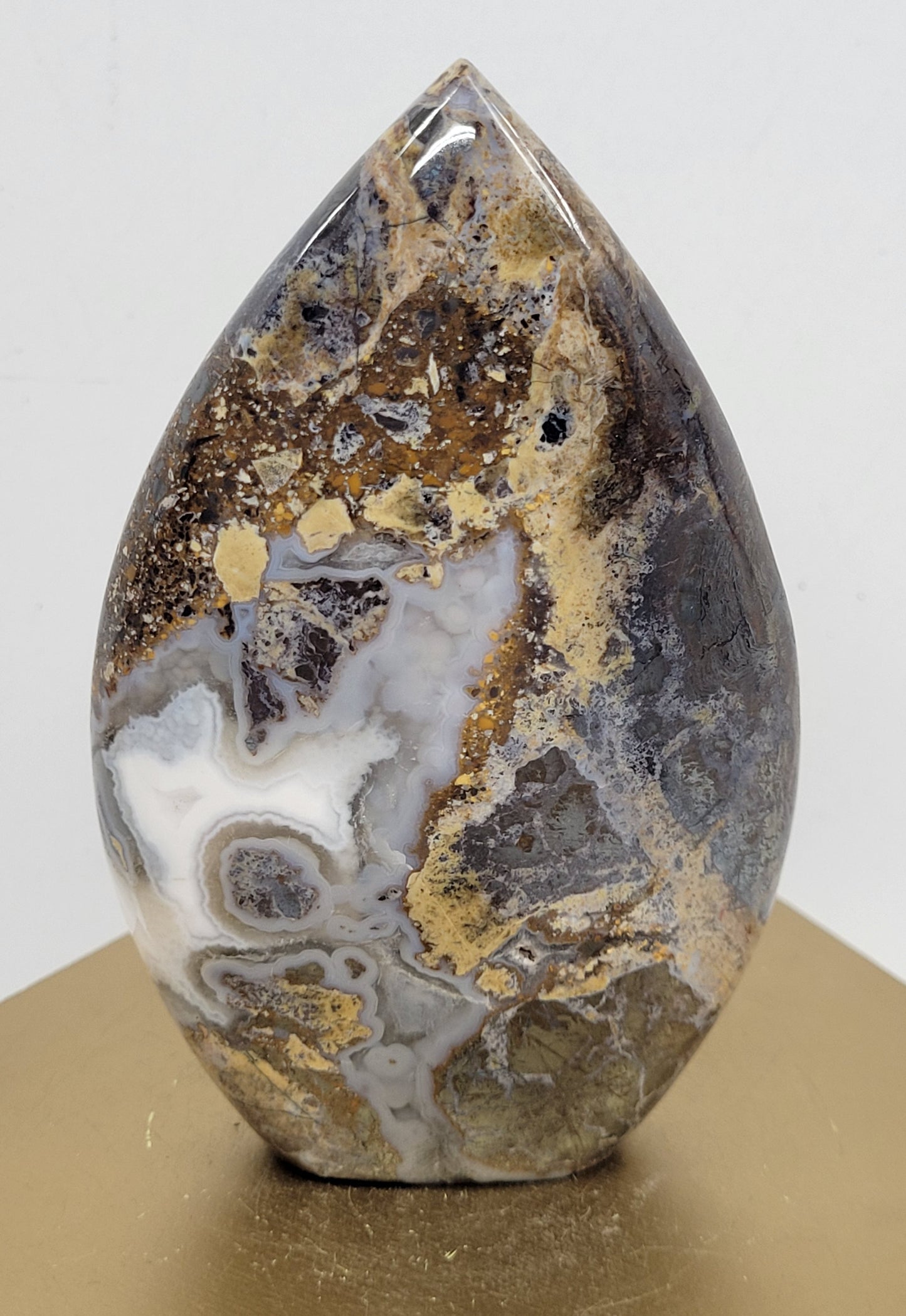 Brecciated Jasper teardrop flame
