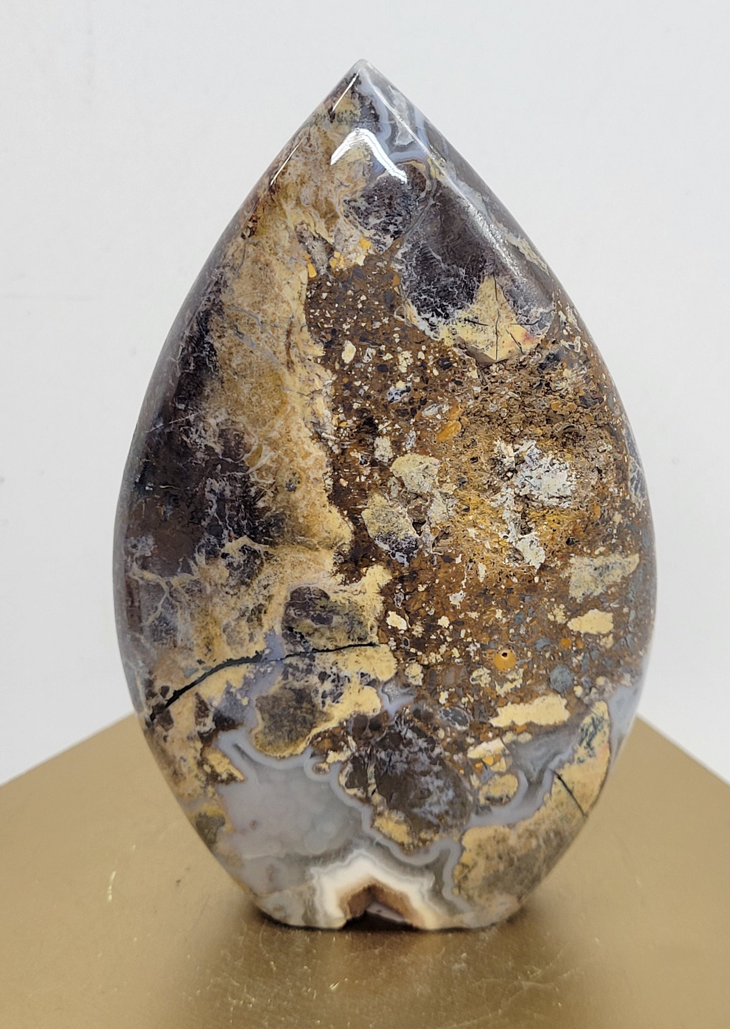 Brecciated Jasper teardrop flame