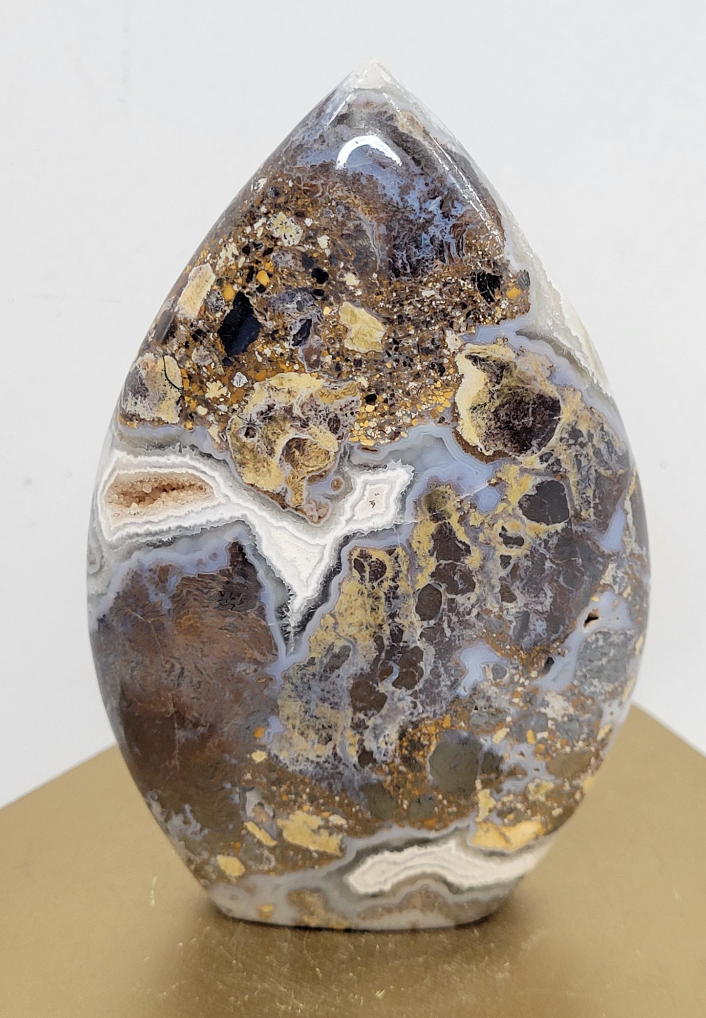 Brecciated Jasper teardrop flame