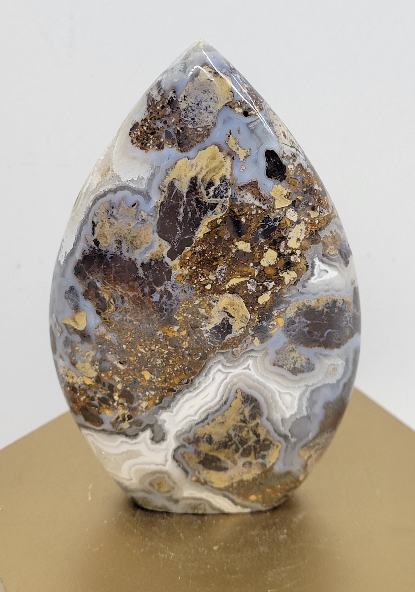 Brecciated Jasper teardrop flame