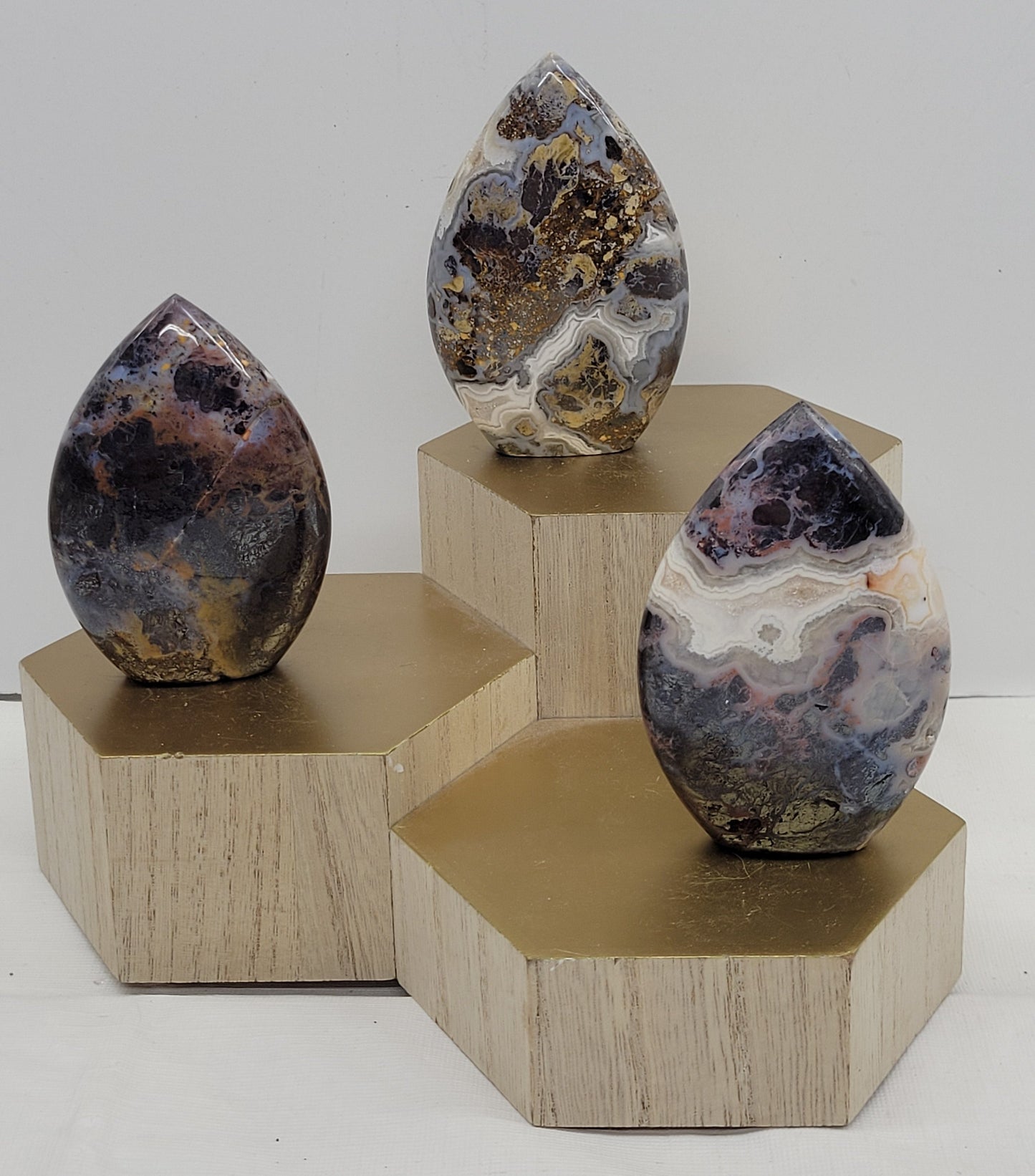 Brecciated Jasper teardrop flame