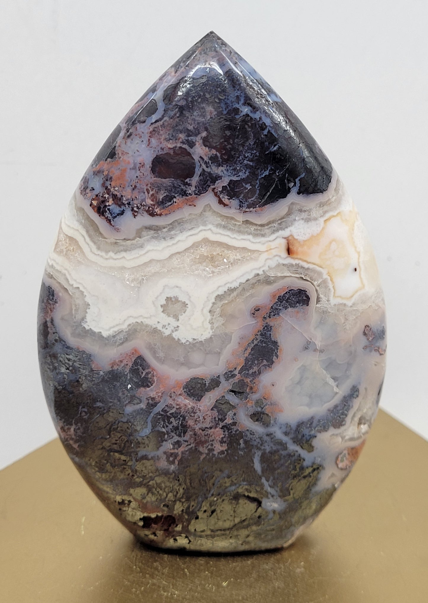 Brecciated Jasper teardrop flame