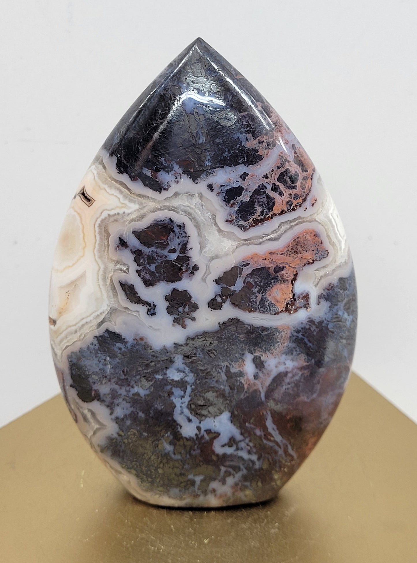 Brecciated Jasper teardrop flame