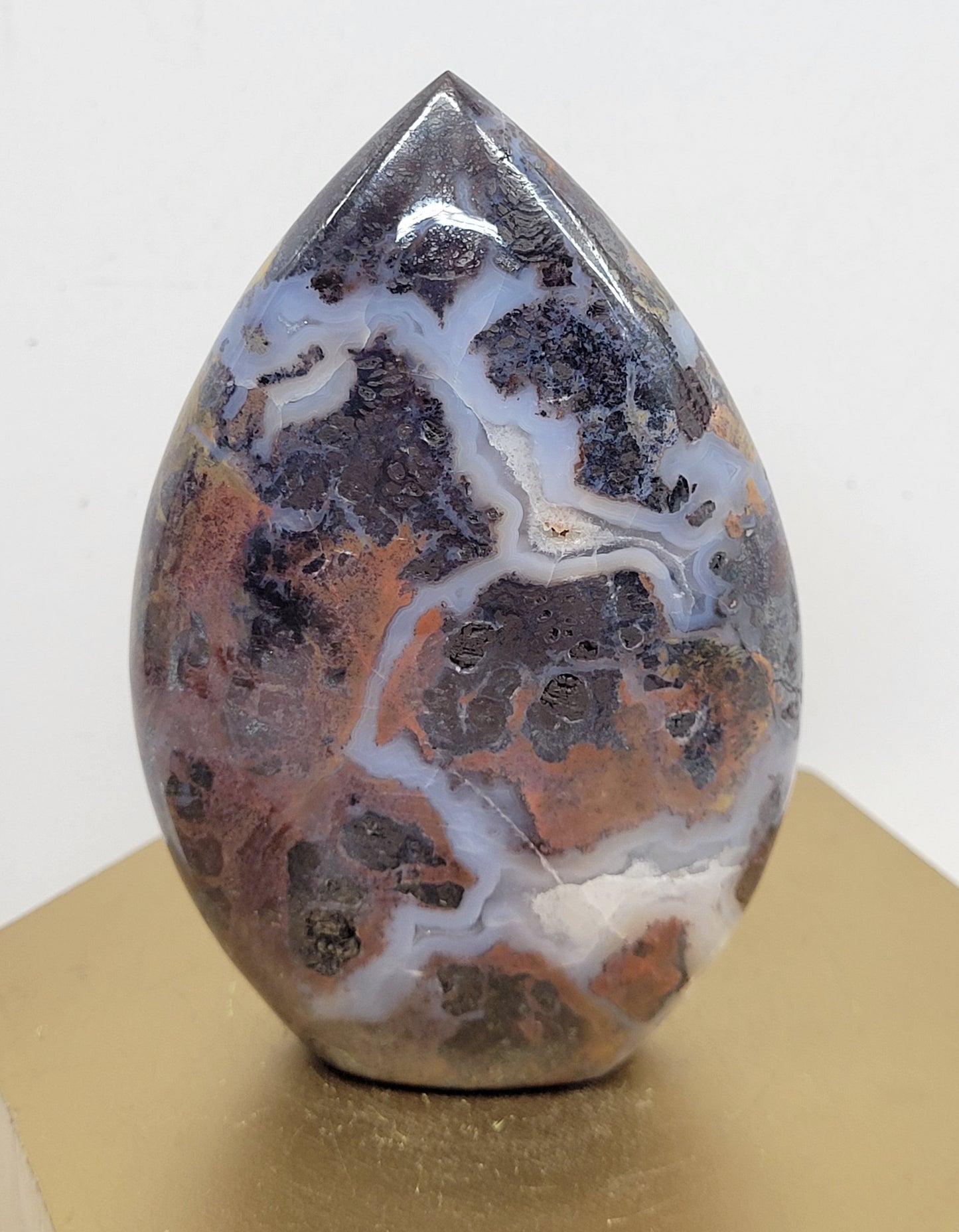 Brecciated Jasper teardrop flame