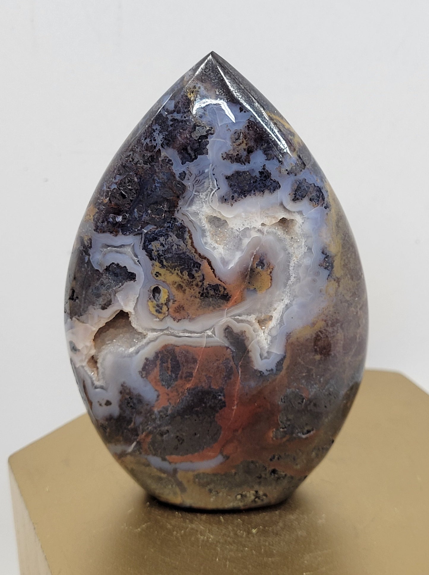 Brecciated Jasper teardrop flame