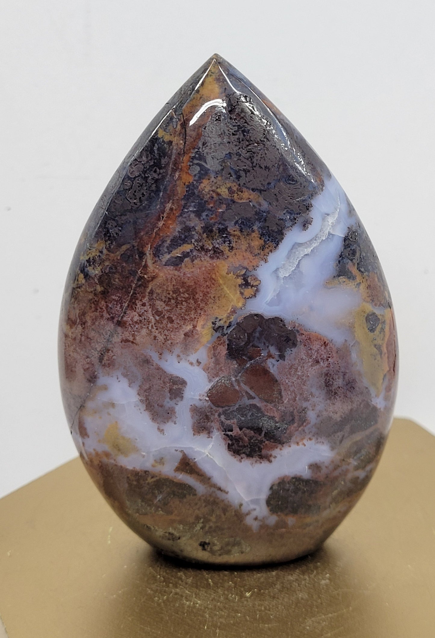 Brecciated Jasper teardrop flame
