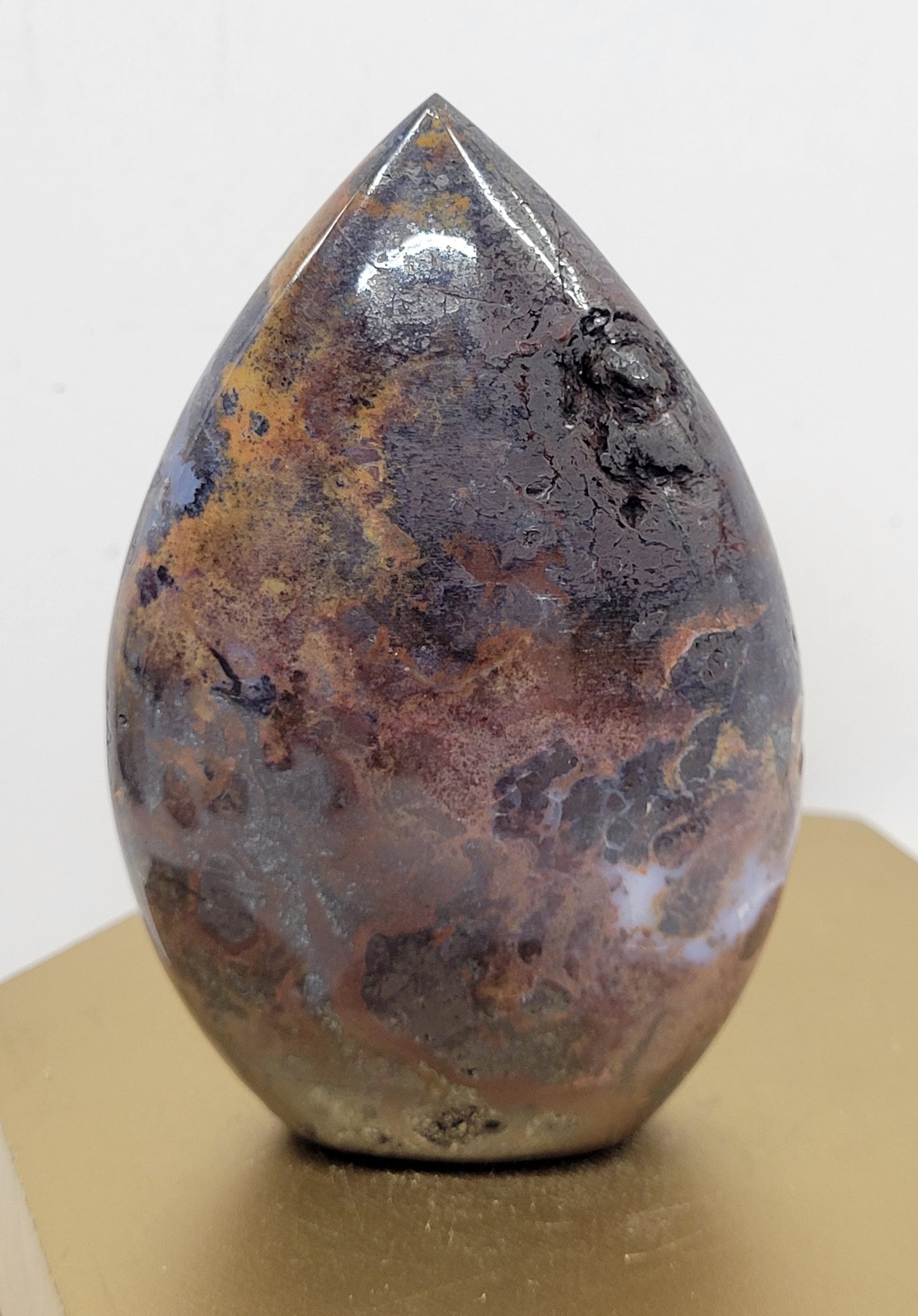 Brecciated Jasper teardrop flame