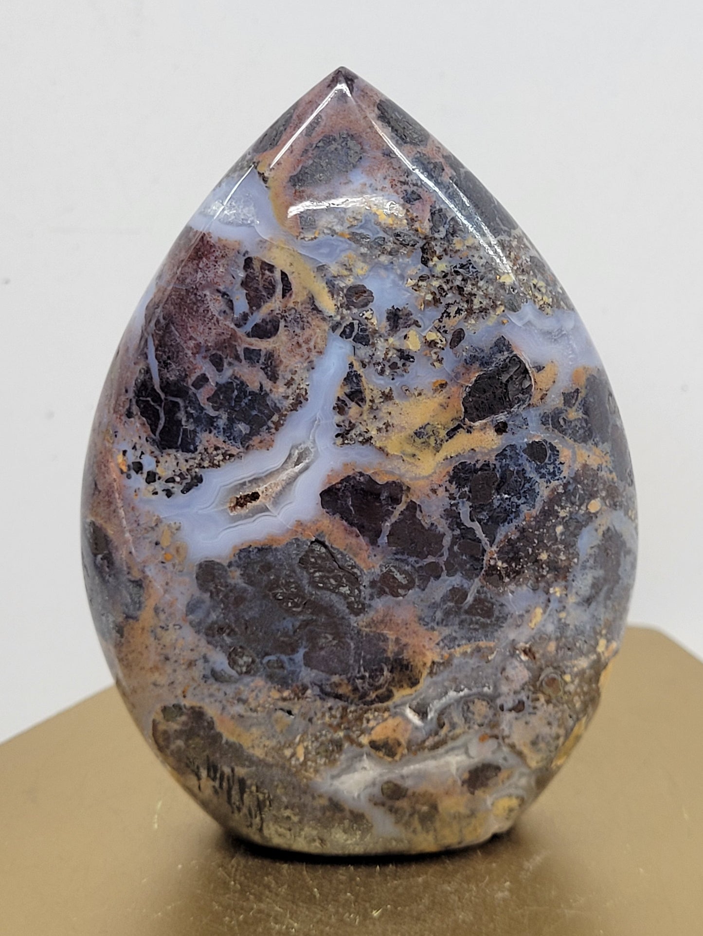 Brecciated Jasper teardrop flame