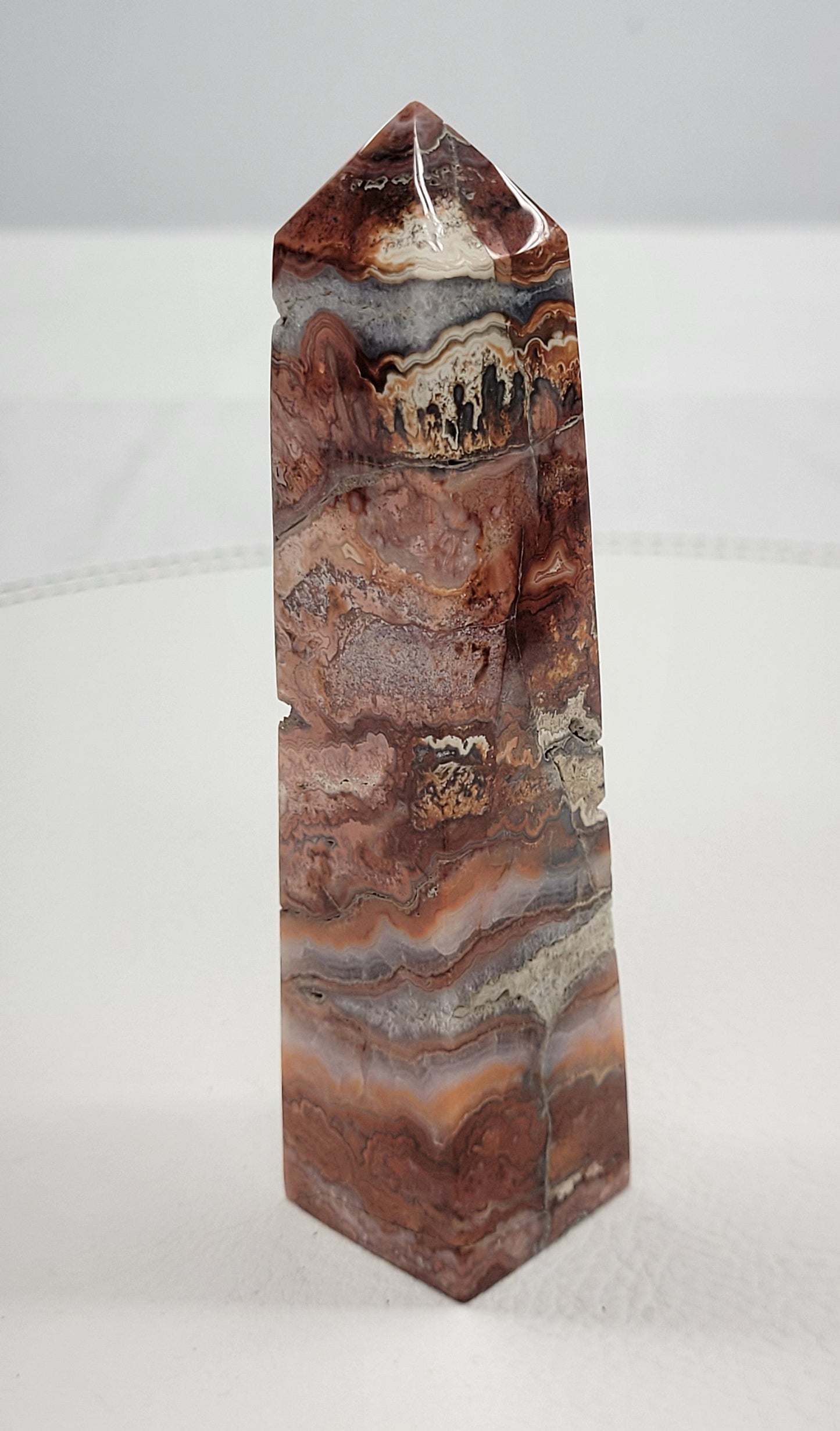 Pink Crazy Lace Agate tower