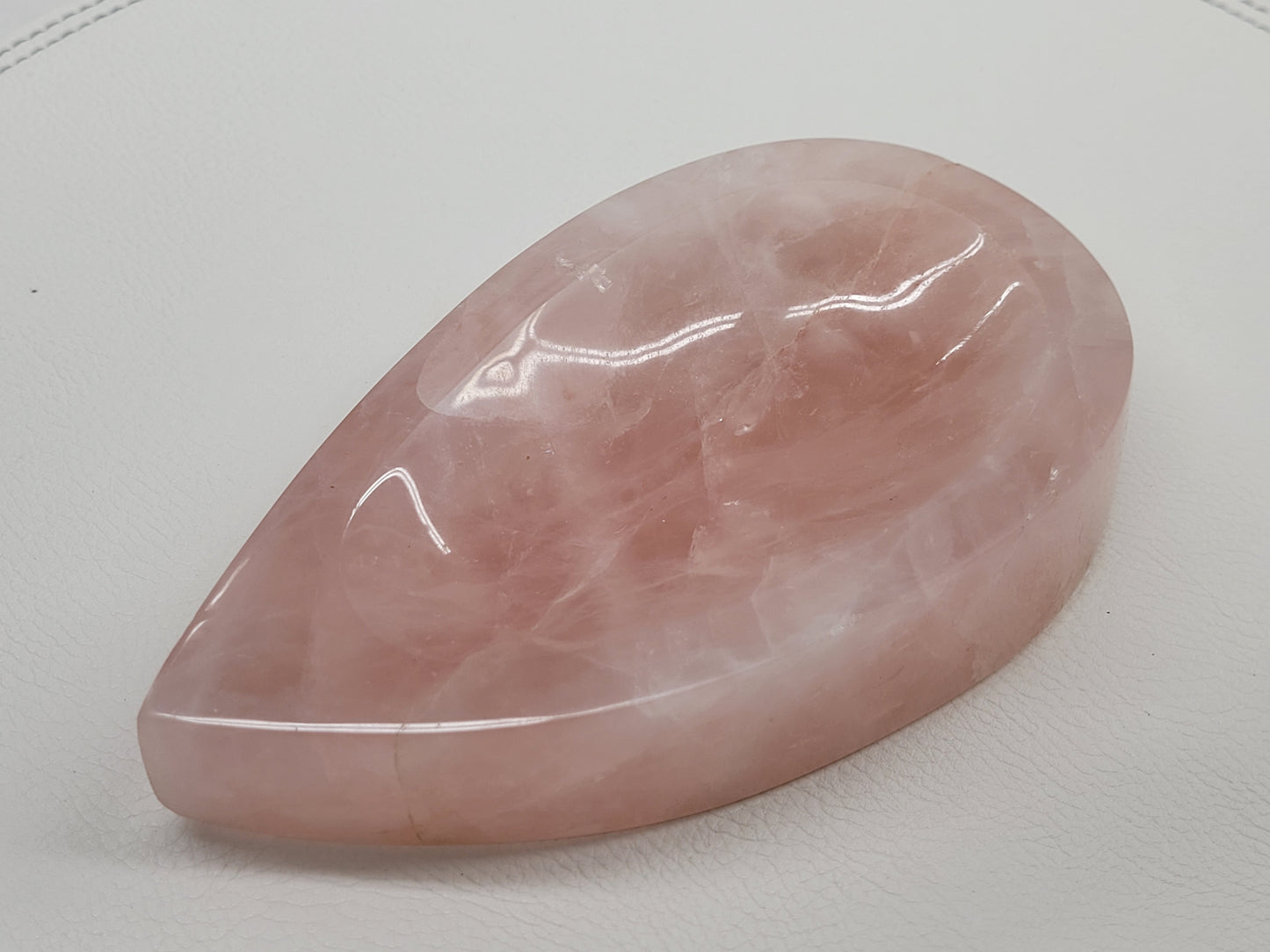 Rose Quartz teardrop bowl