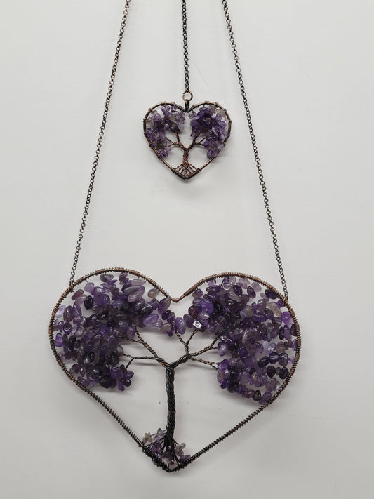 Suncatcher - Double heart Tree of Life