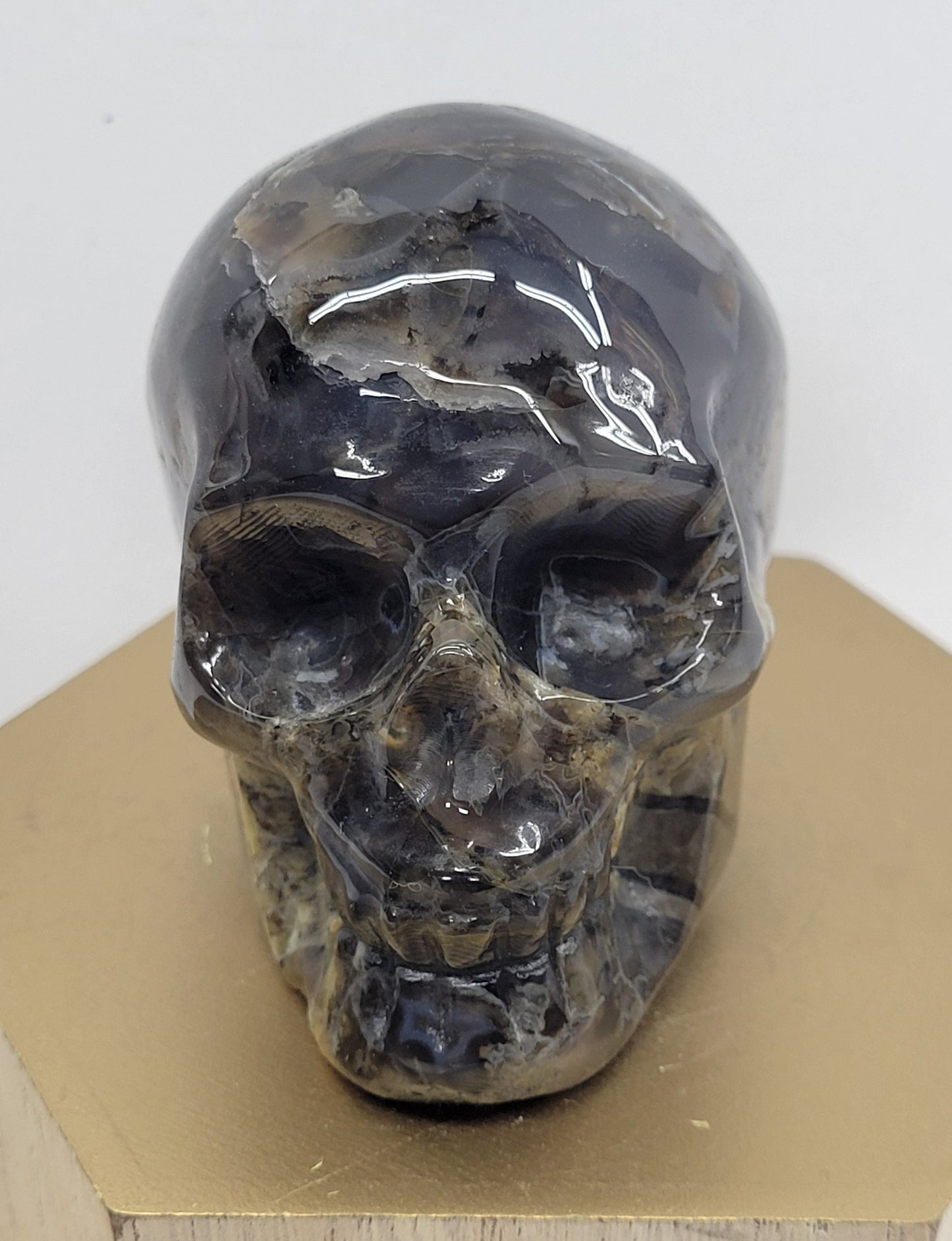 Skull large - Volcano Agate