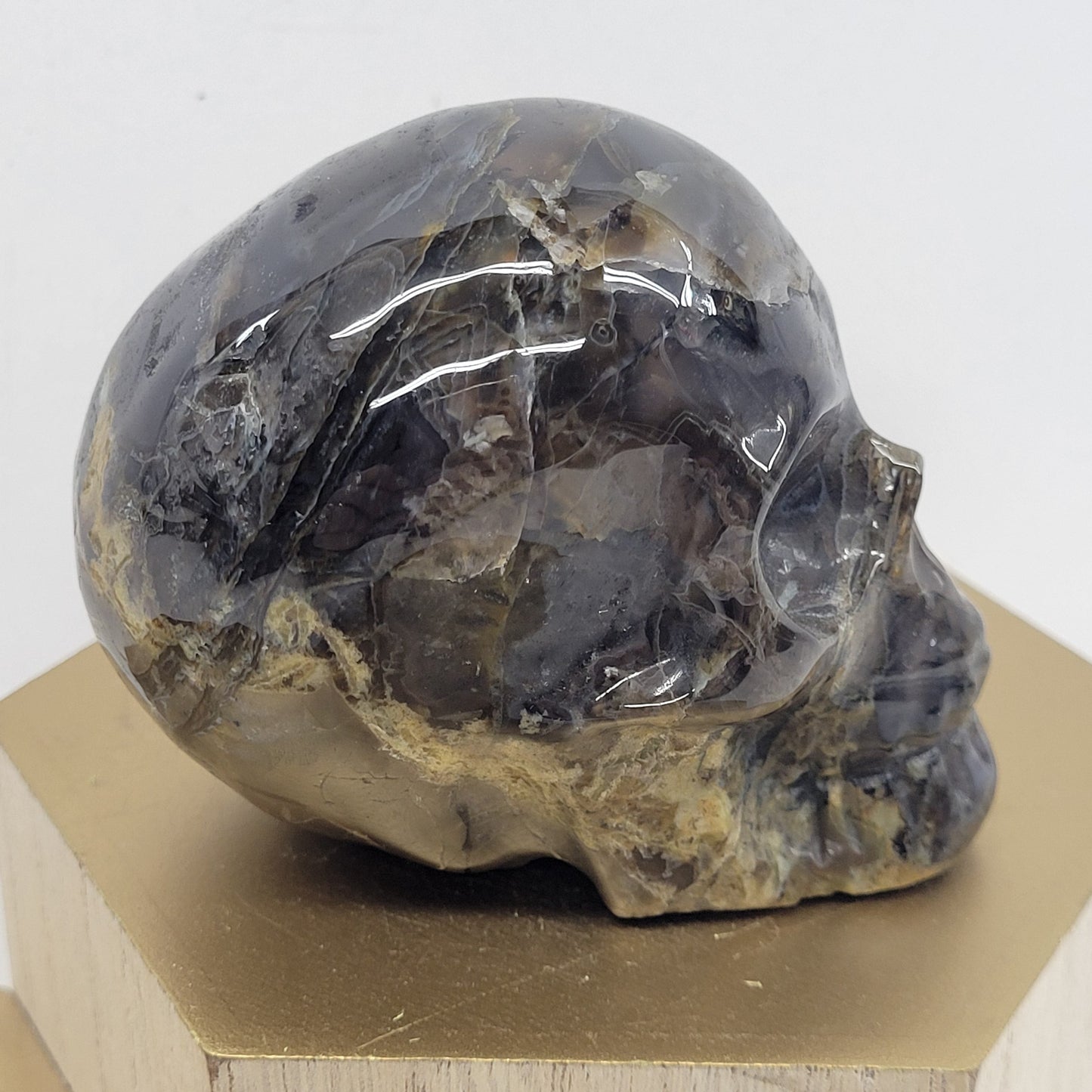 Skull large - Volcano Agate