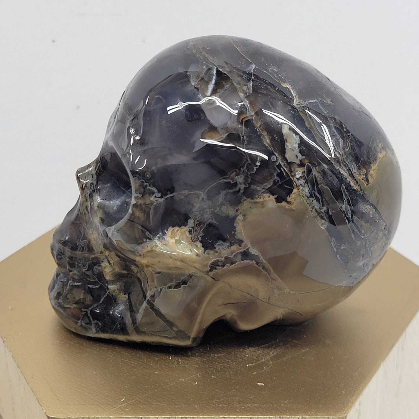 Skull large - Volcano Agate