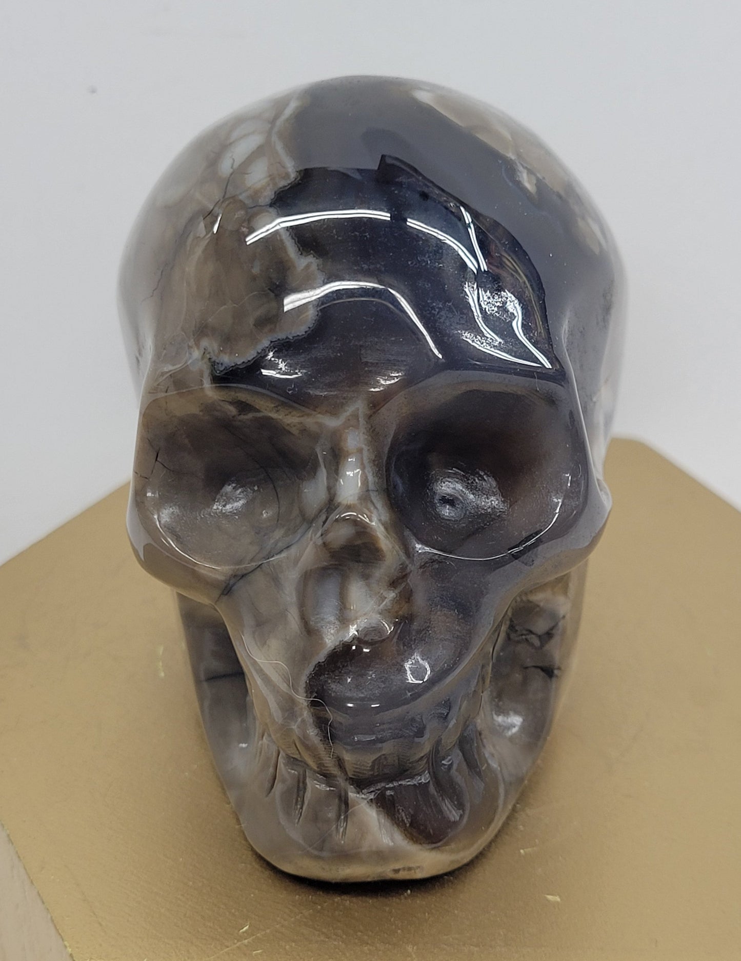 Skull large - Volcano Agate