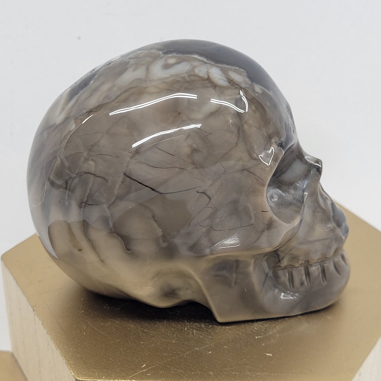 Skull large - Volcano Agate