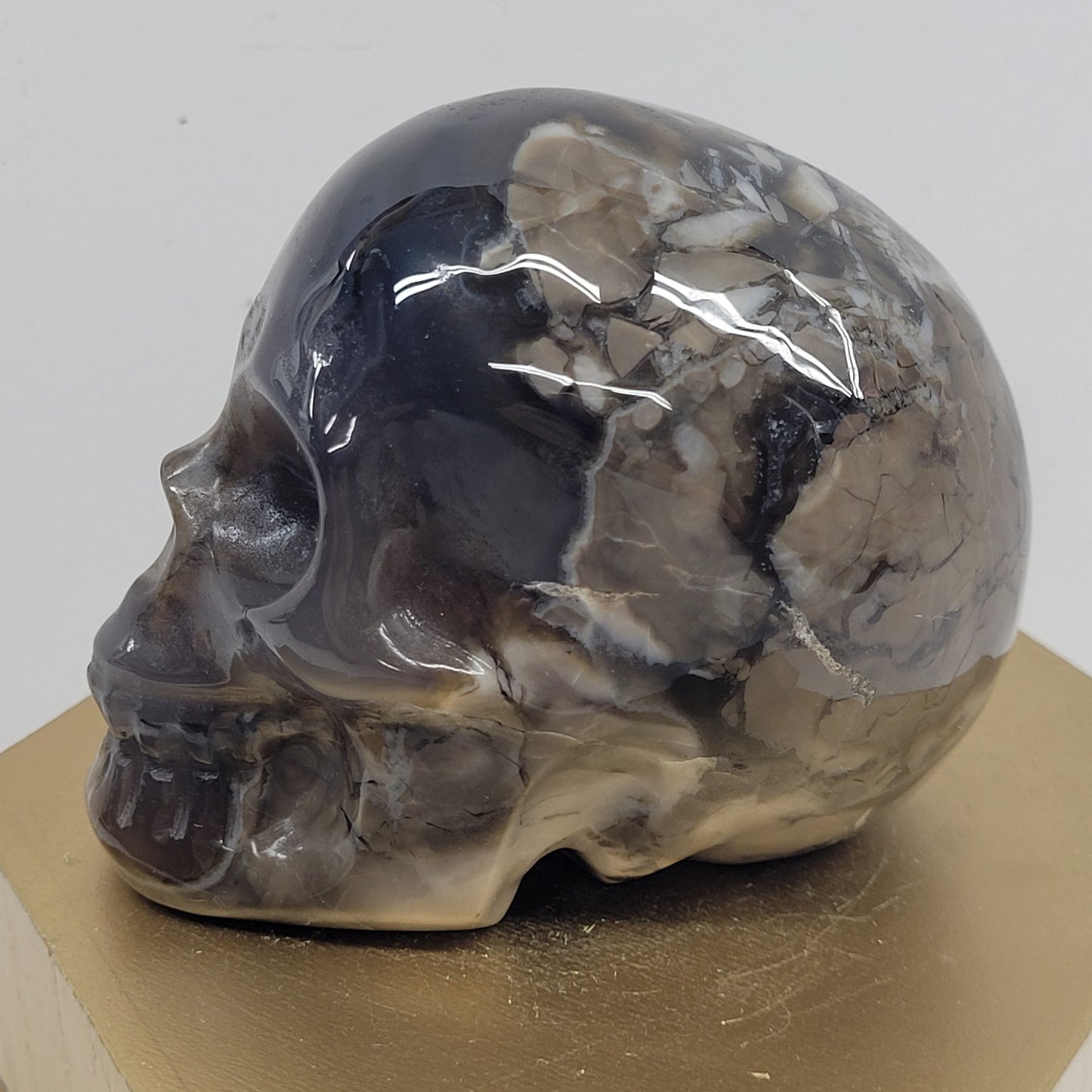 Skull large - Volcano Agate