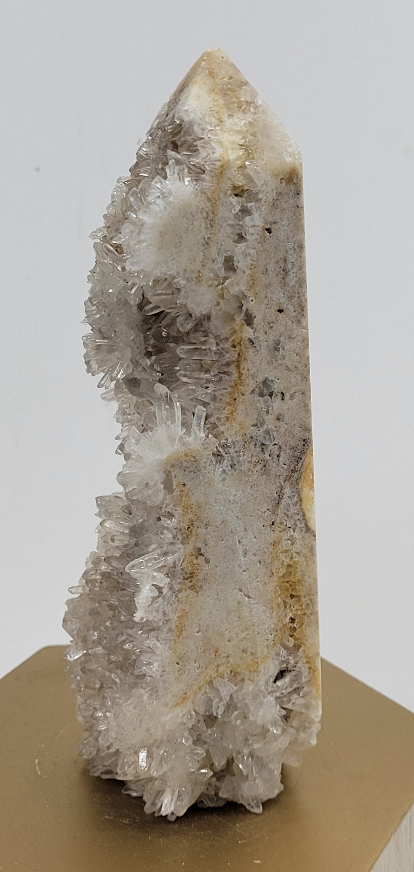 Clear Quartz cluster tower