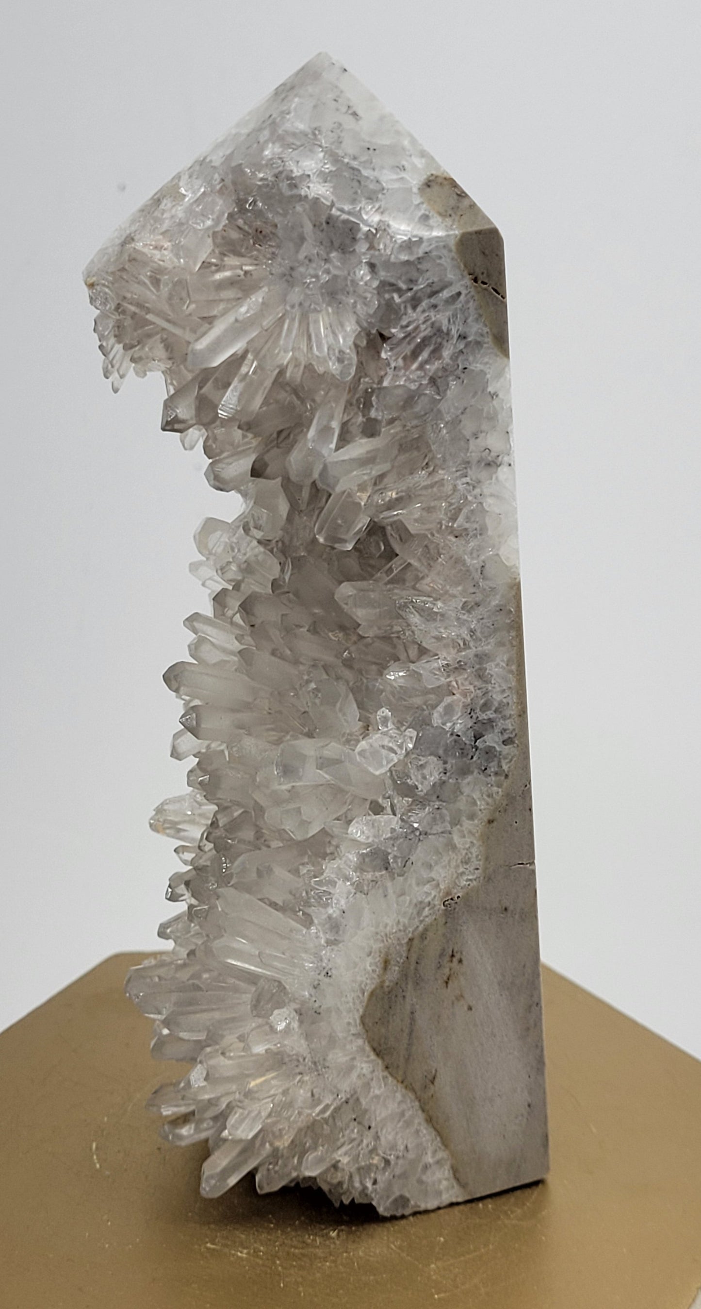 Clear Quartz cluster tower