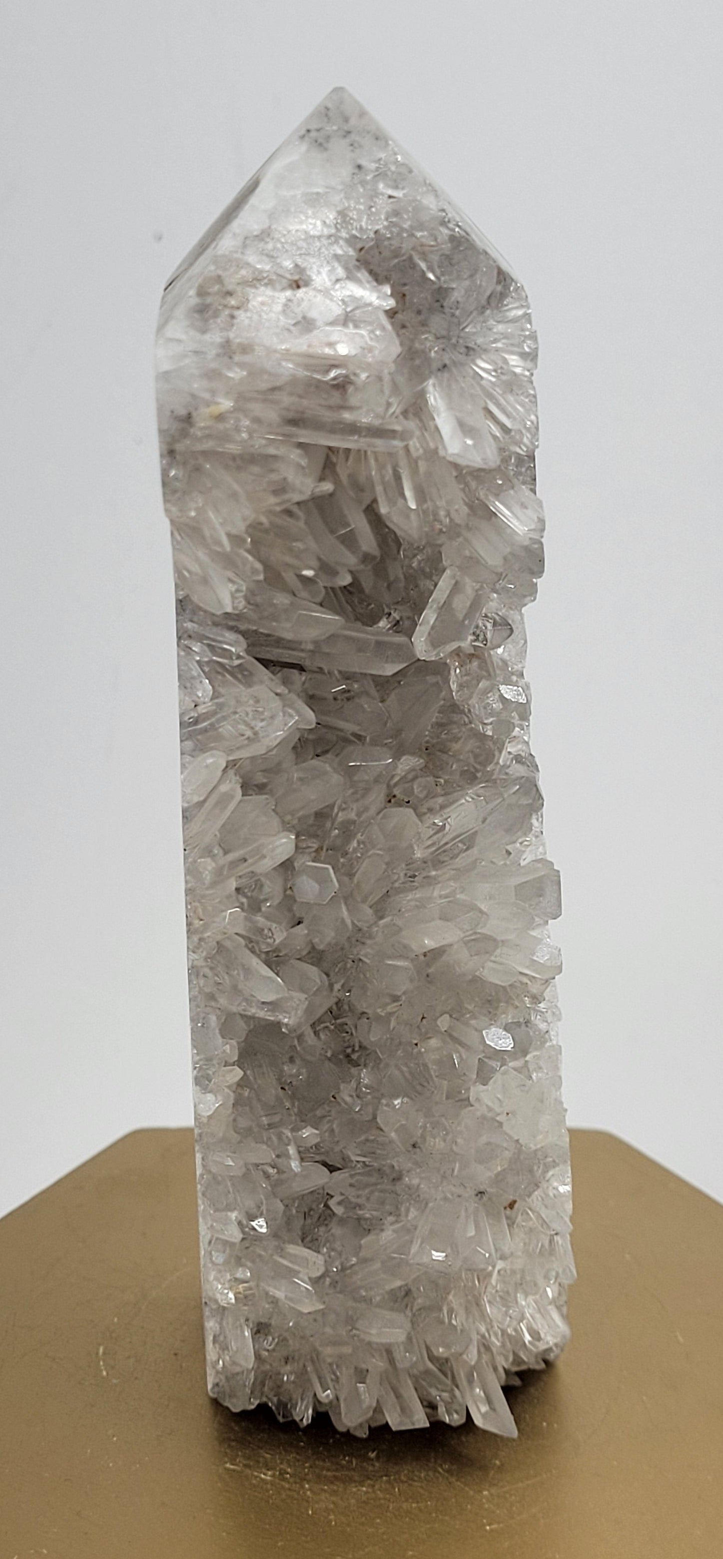 Clear Quartz cluster tower