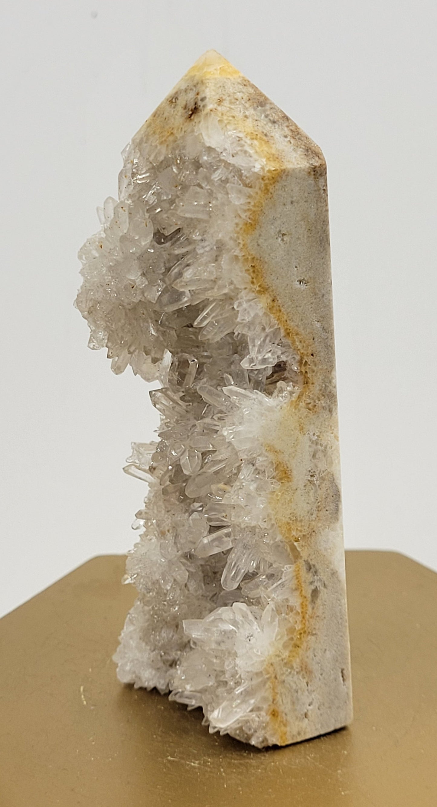 Clear Quartz cluster tower