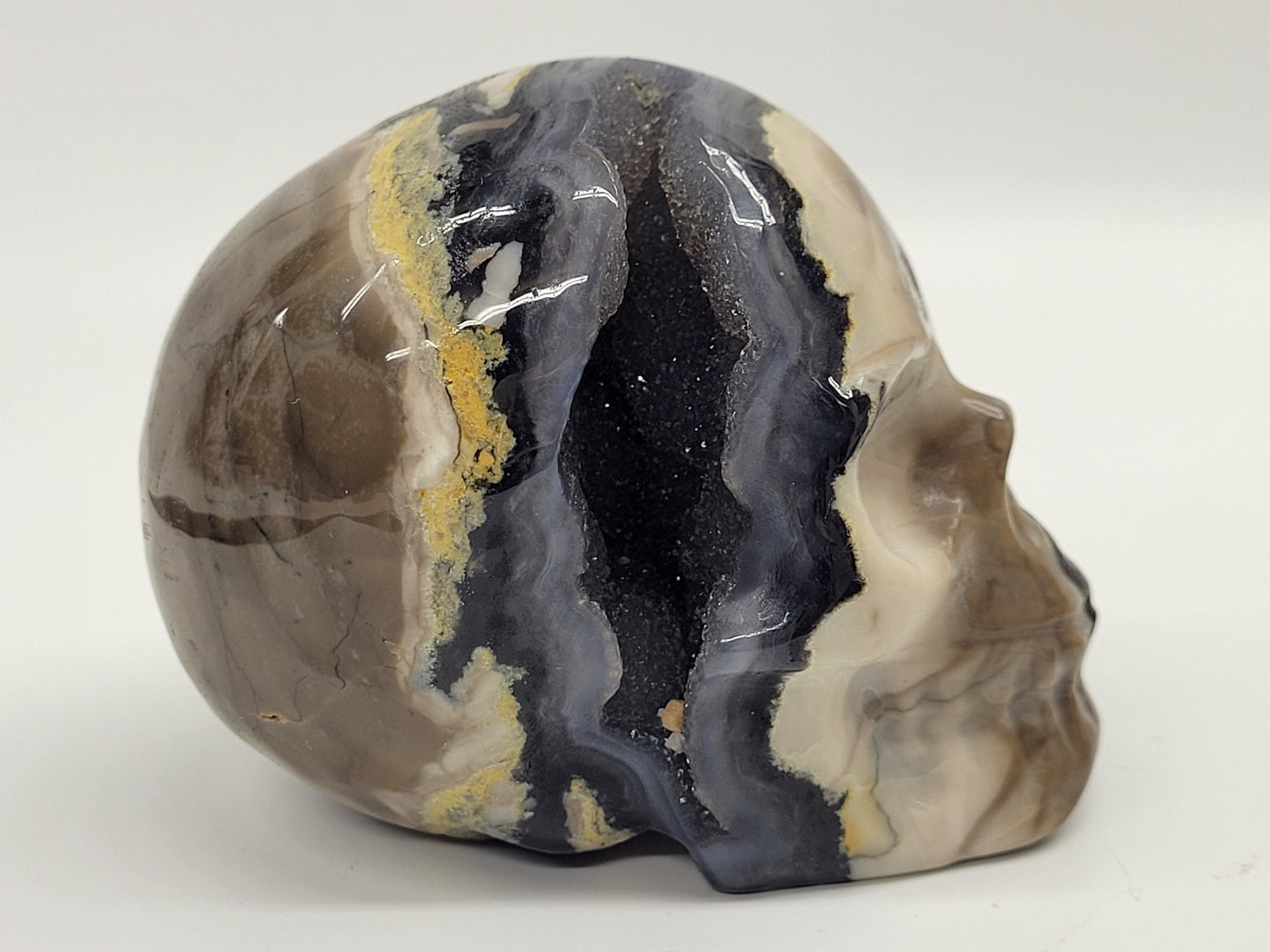 Skull large - Volcano Agate