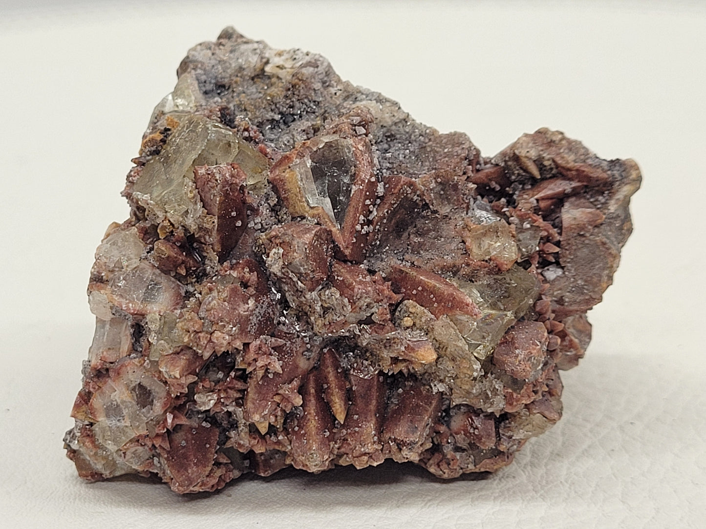 Dogtooth Calcite w/ Fluorite