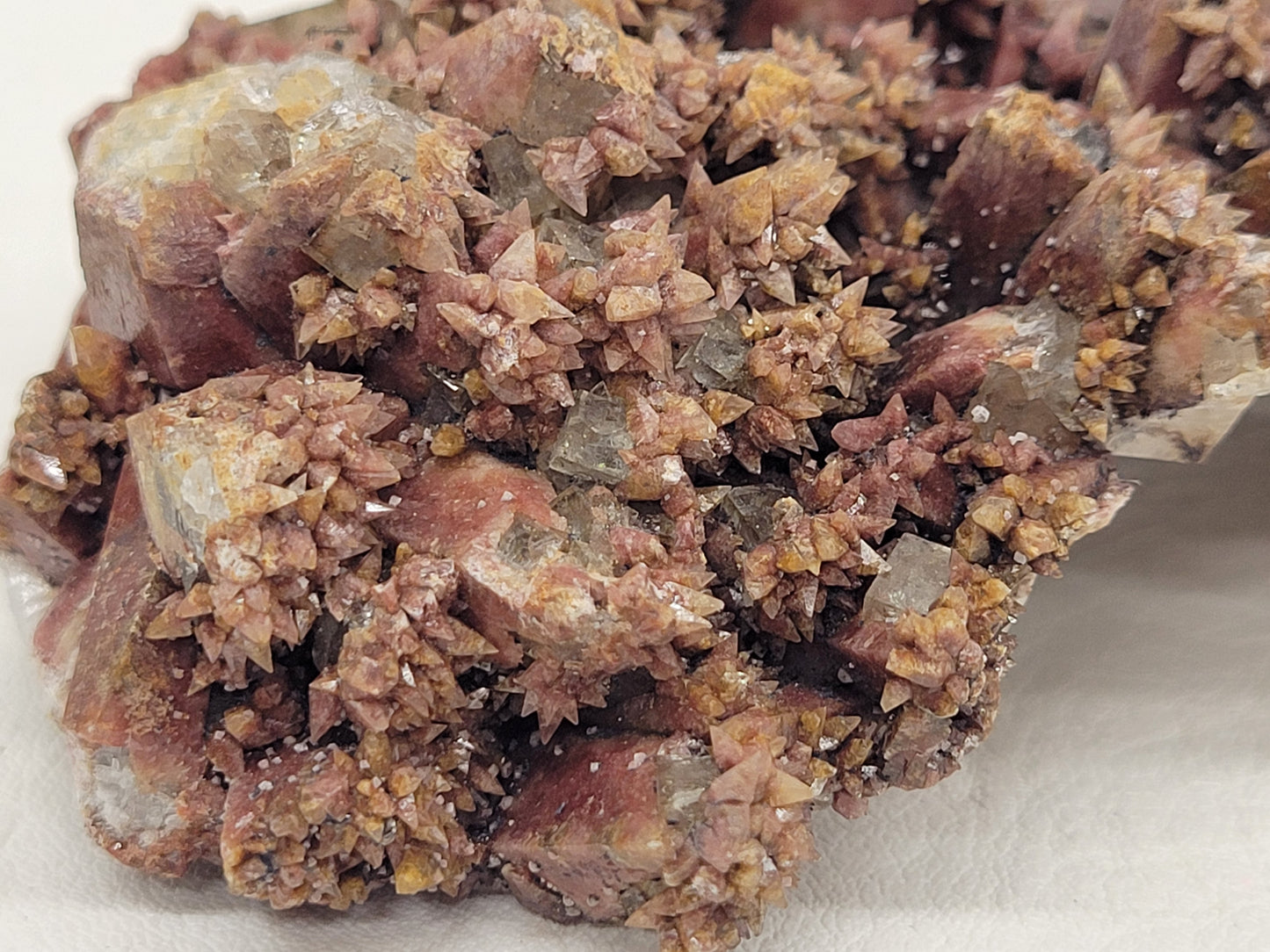 Dogtooth Calcite w/ Fluorite